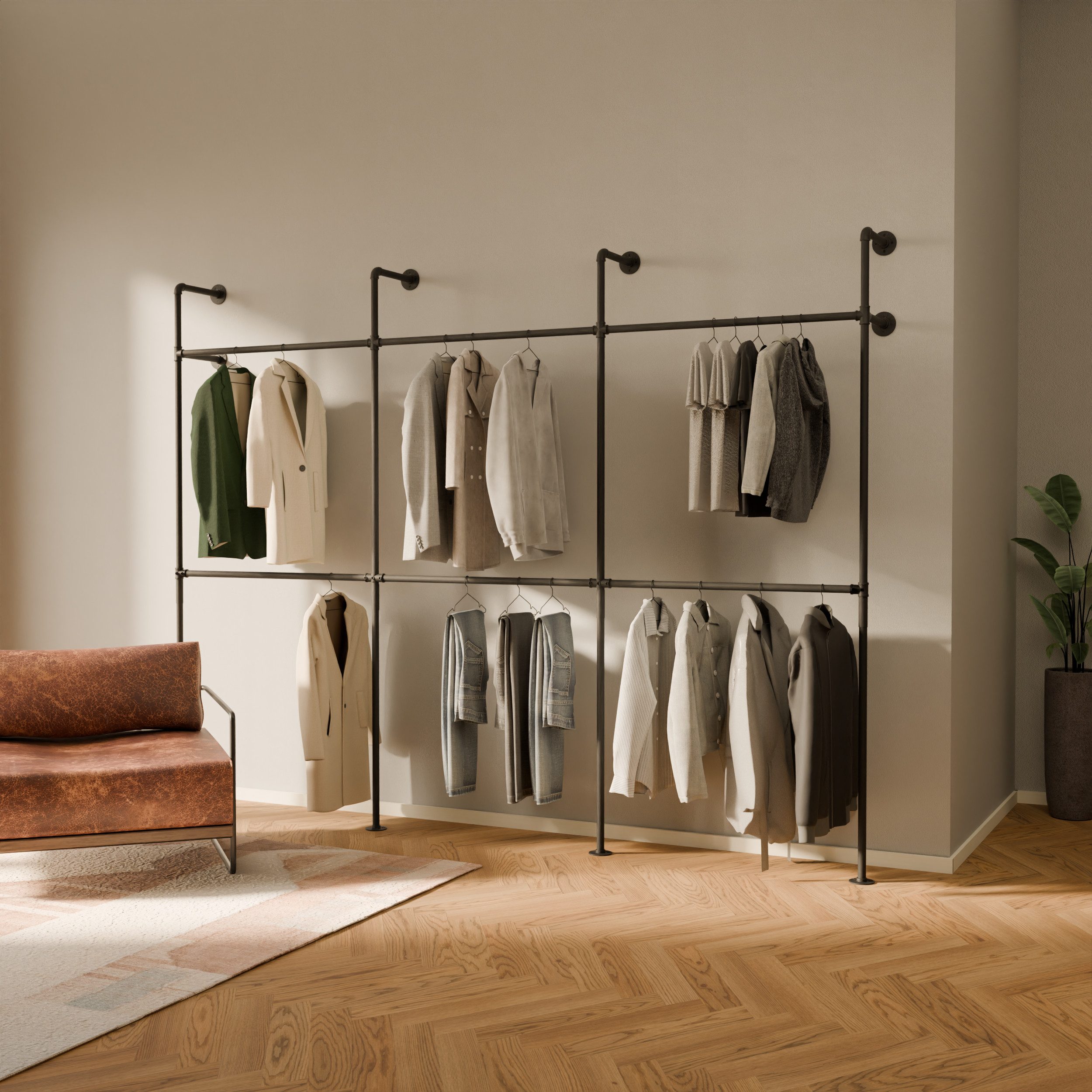 pamo. design Kleiderständer KIM DOUBLE Industrial günstig online kaufen