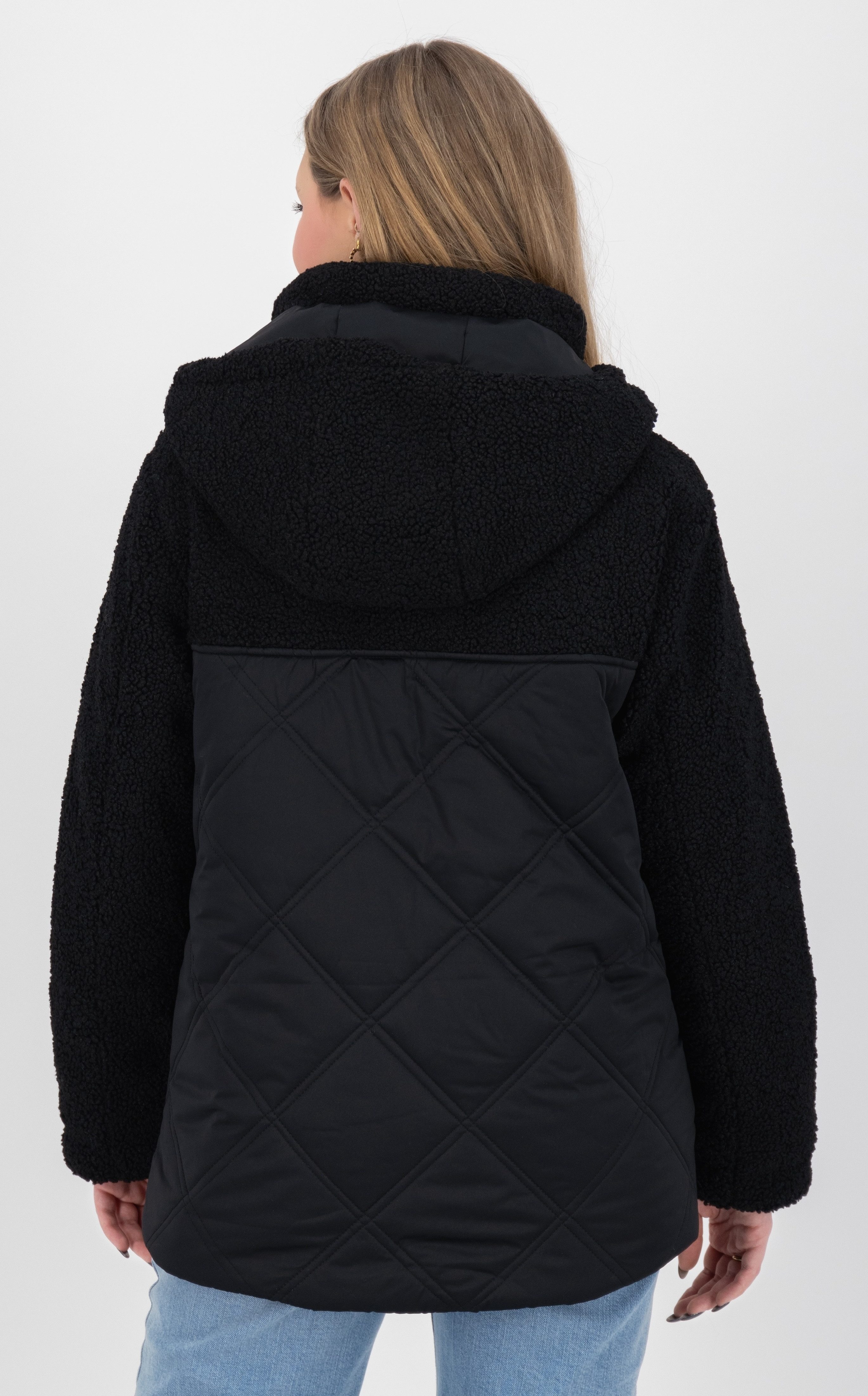 LPO Steppjacke XAVIA WMN hochgeschlossener Kragen mit Sherpa-Fleece