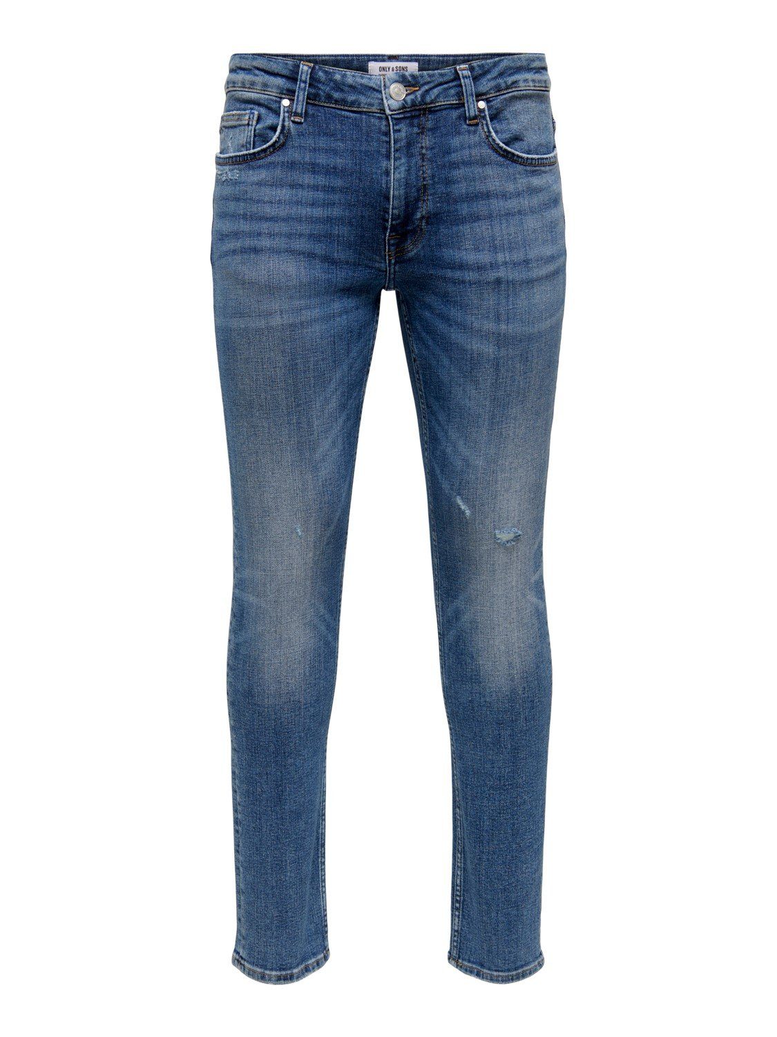 Slim-fit-Jeans Slim Fit Jeans Destroyed Denim Stretch Pants ONSLOOM