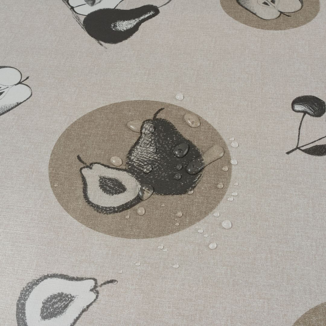 laro Tischdecke Wachstuchtischdecke Apfel Punkte Natur PVC Eckig