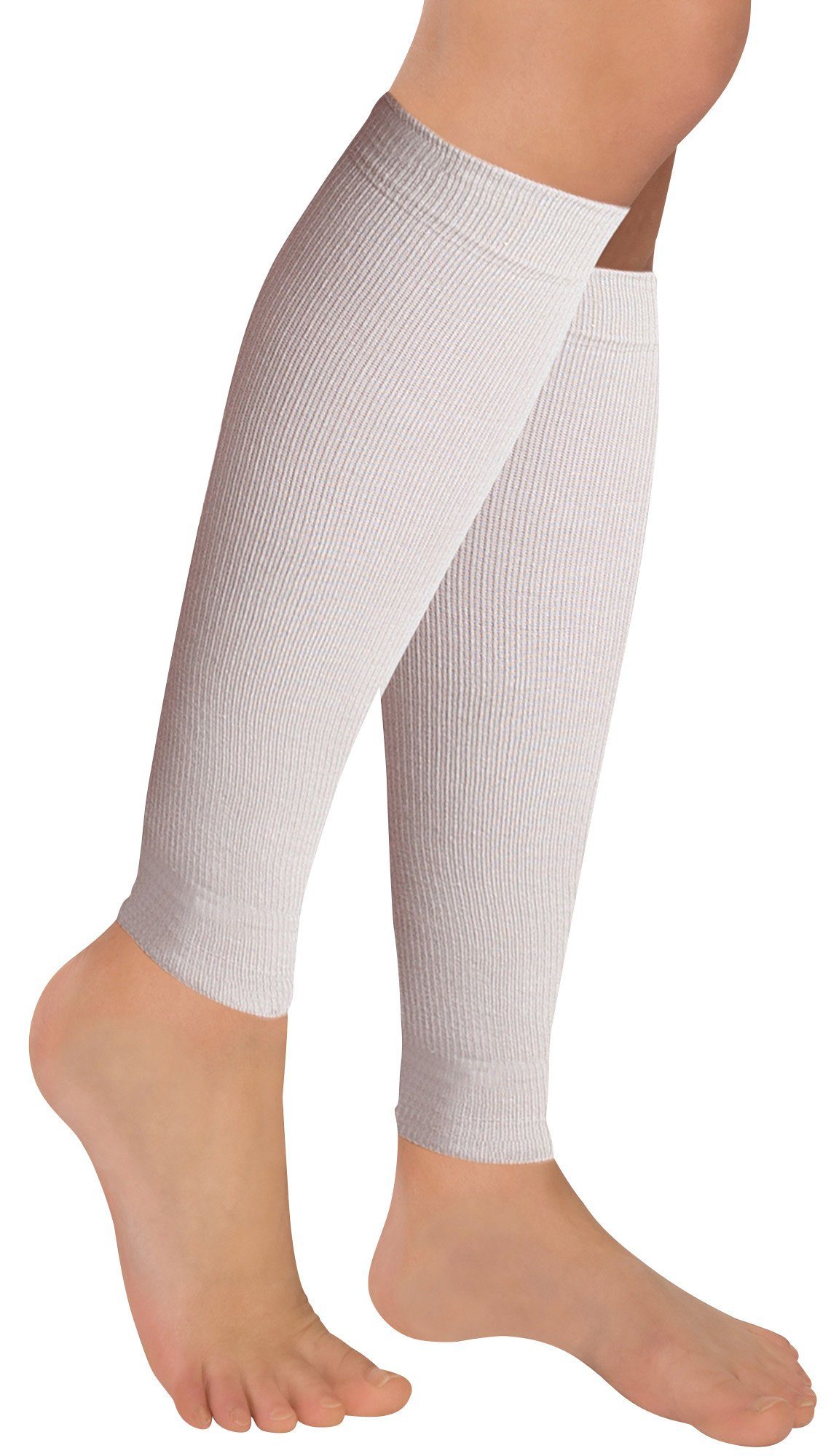 Fußgut Socken Unisex Stütz-Stulpen, 1 Paar Uni beige