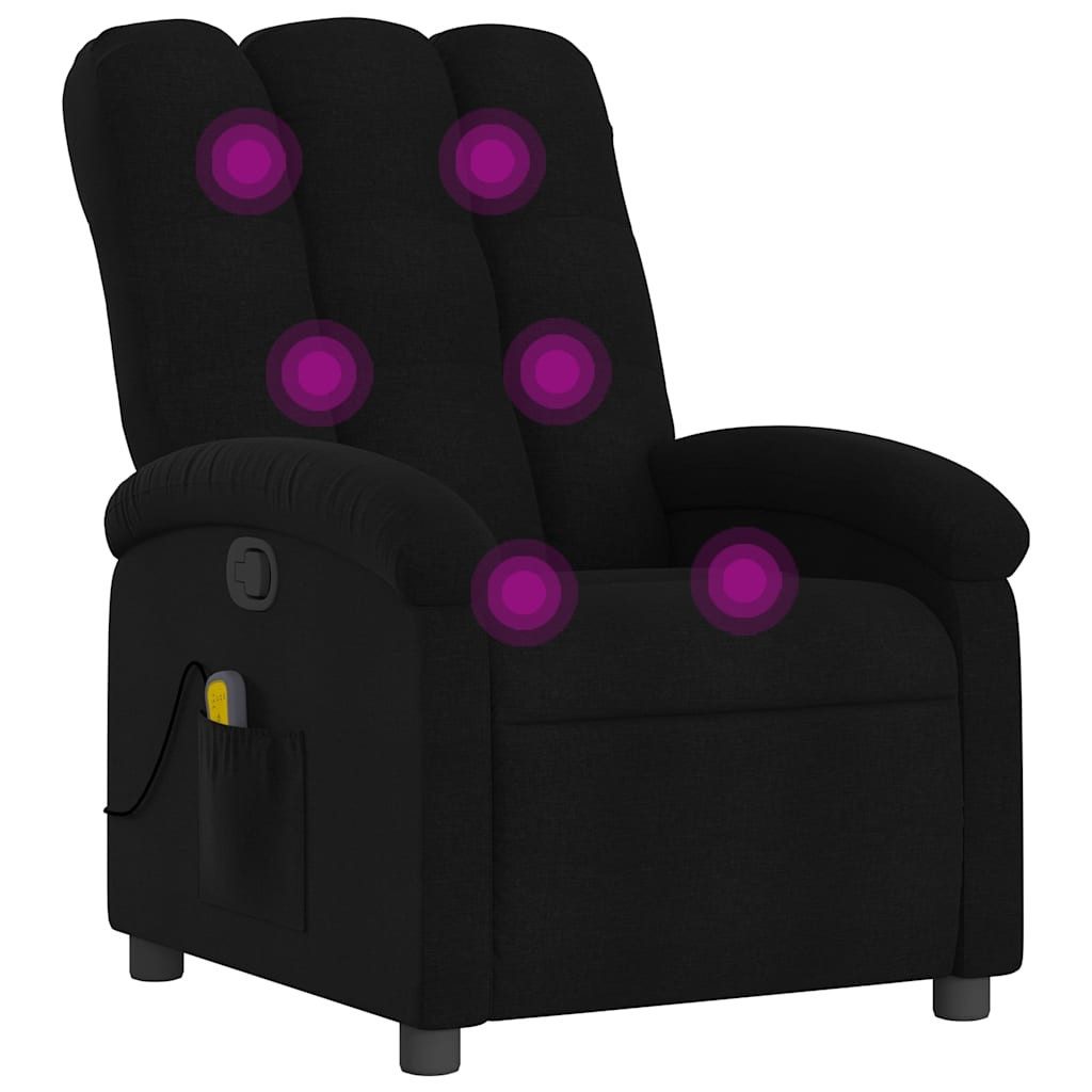 vidaXL Sessel Massage-Relaxsessel, schwarzer Stoff (1-St) günstig online kaufen