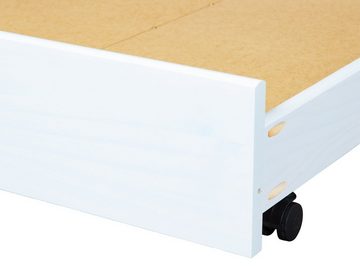 Inter Link Bettschubkasten UMEA 200, aus Massivholz, für 200 cm lange Betten, weiß lackiert
