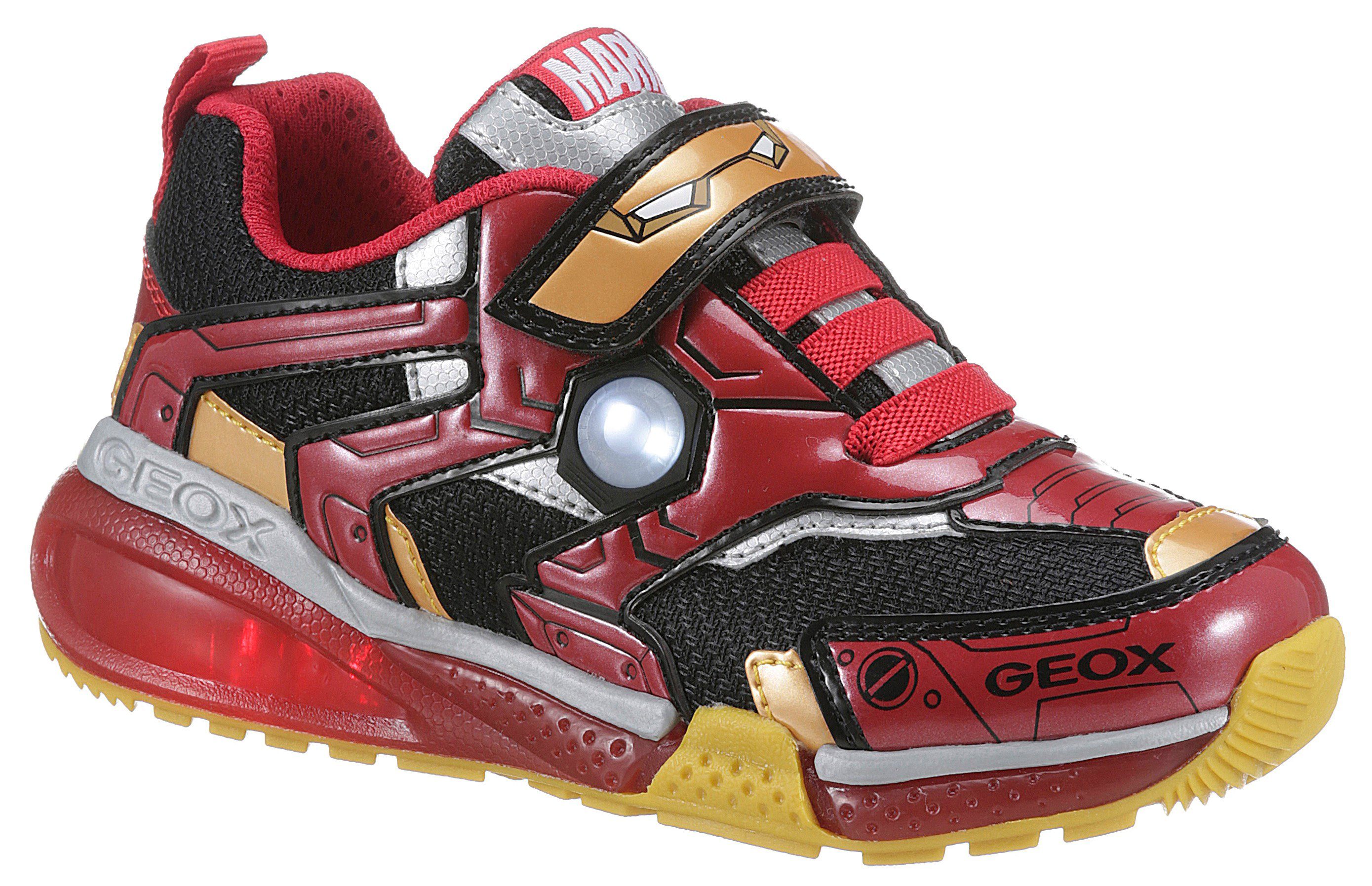 Geox Blinkschuh J BAYONYC BOY Sneaker mit Marvel-Motiv, Sneaker mit  Laufsohle aus Gummi