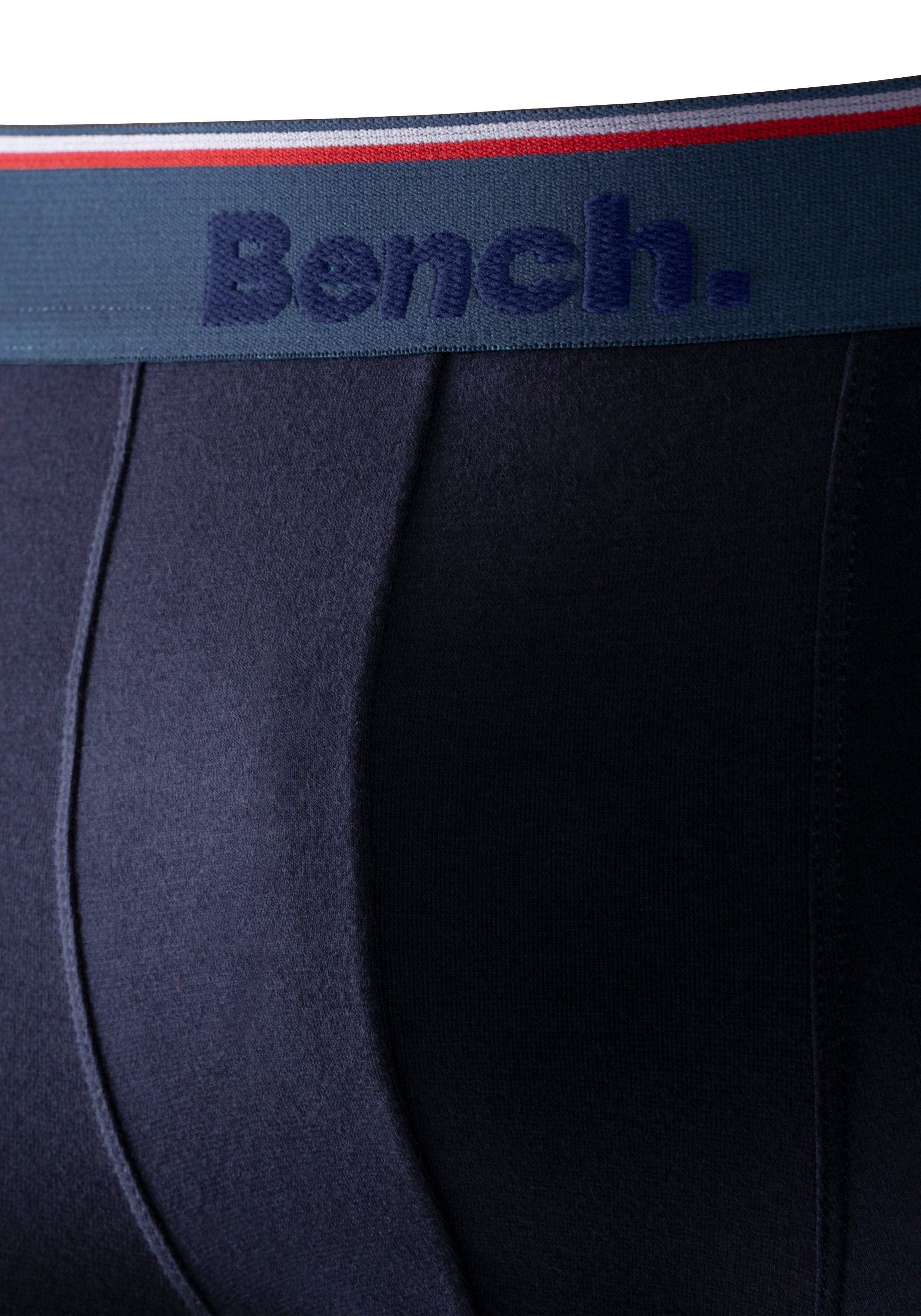 mit 4-St) Logo-Webbund rot, schwarz Bench. Boxer im schmalen Langer blau, anthrazit, Streifen (Packung,