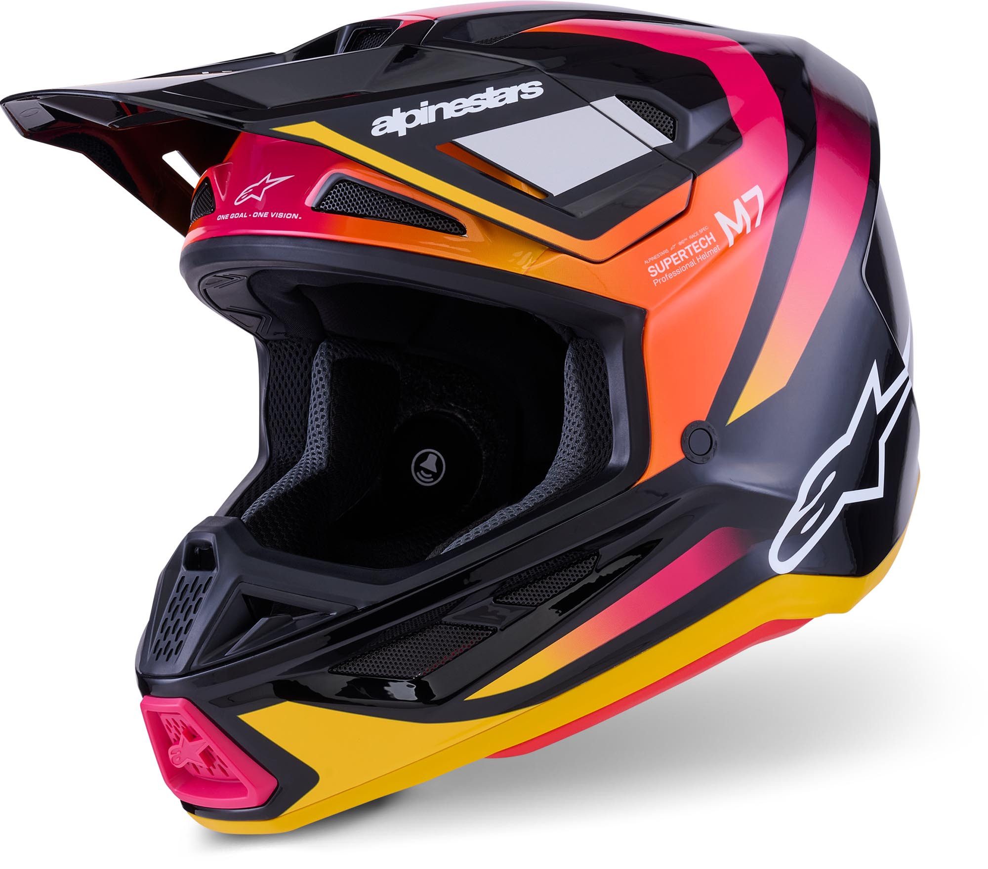 Alpinestars Motocrosshelm S-M7 Rise Motocross Helm, vorbereitet für Kommunikationssystem