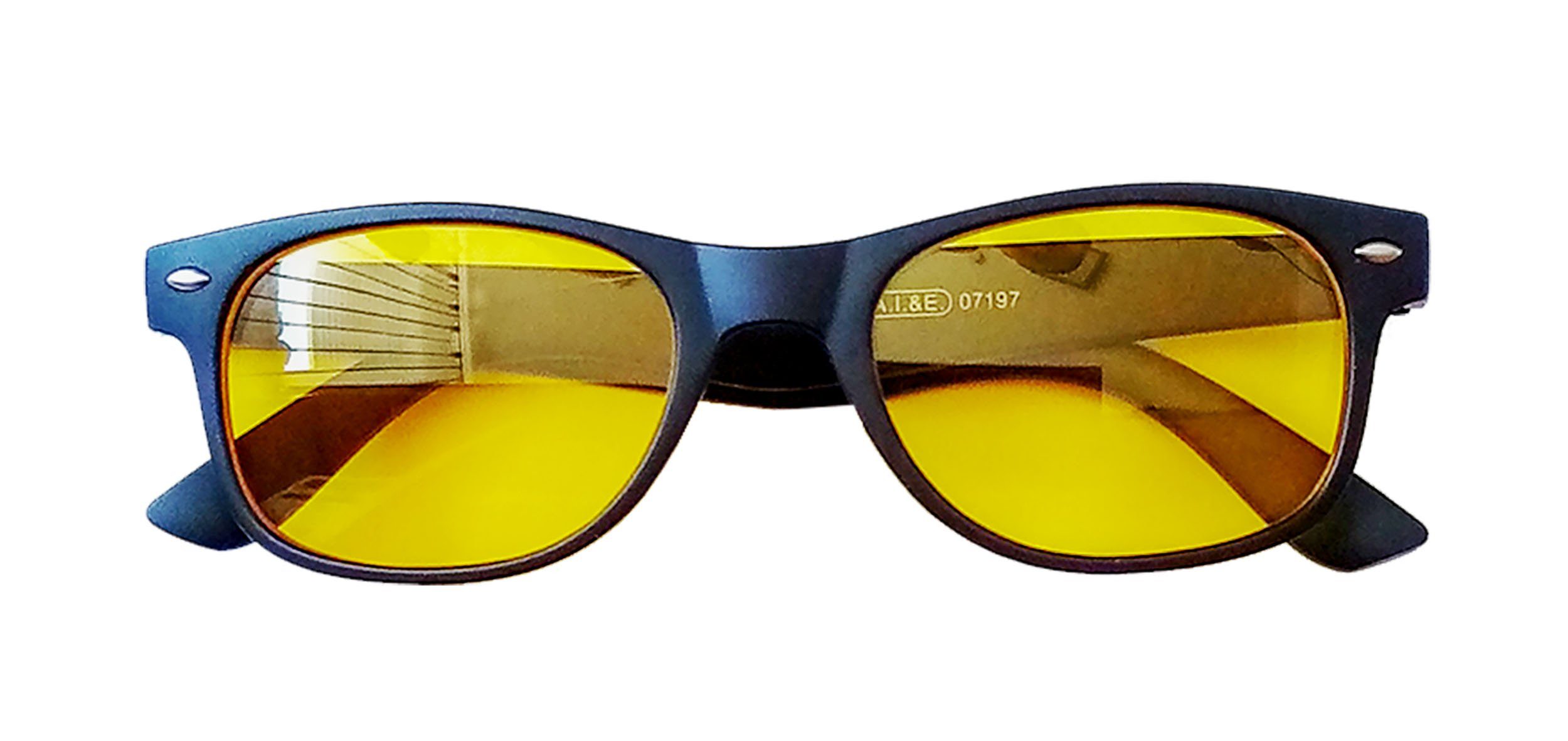 Dunlop Fahrradbrille NACHTSICHT BRILLE Linsen Kontrastbrille Nachtsichtbrille 78 UV-Protection Beutel Nachtfahrbrille Kontrast Kunststoff), (aus blendfreie Auto