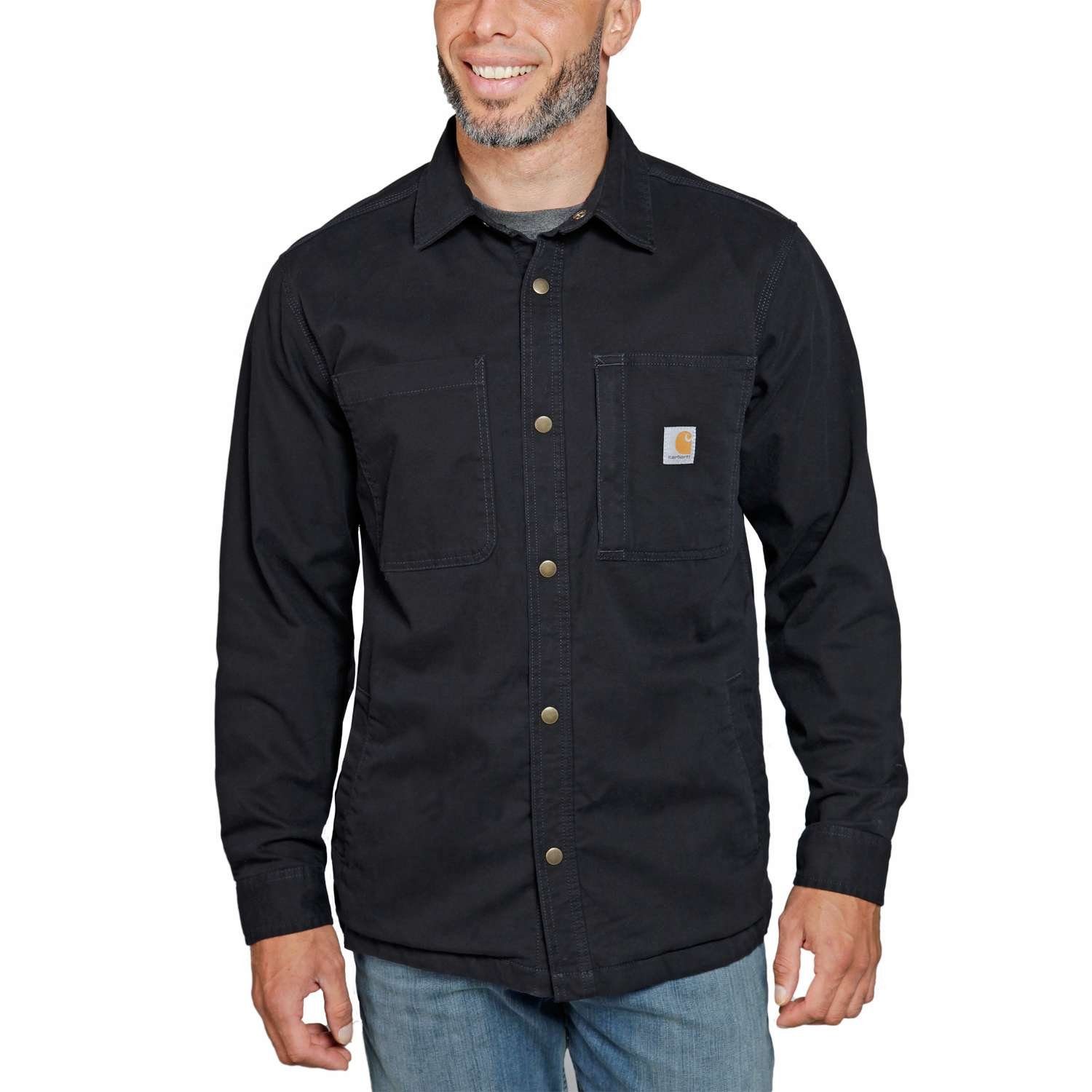 Carhartt Hemdjacke Carhartt FLEECE LINED SNAP FRONT SHIRT JACKET 105532 (1-St)