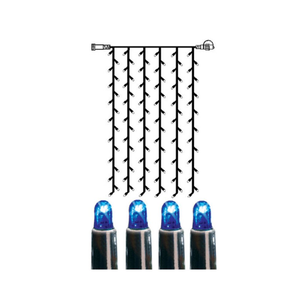 STAR TRADING LED-Lichternetz 102-flammig, blau, L1000mm