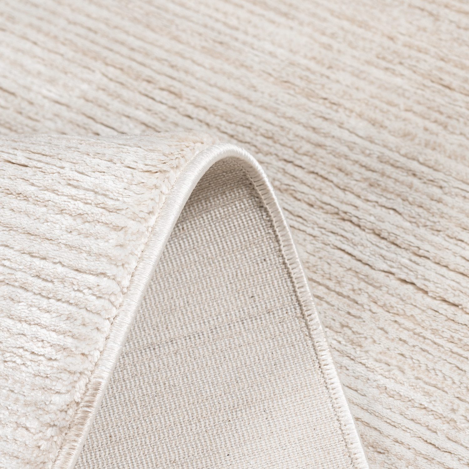 Carpetilla Teppich Designer Teppich Wohnzimmer Schlafzimmer Beige & creme 3D, 3d muster weich robust – Bild 5 von 5