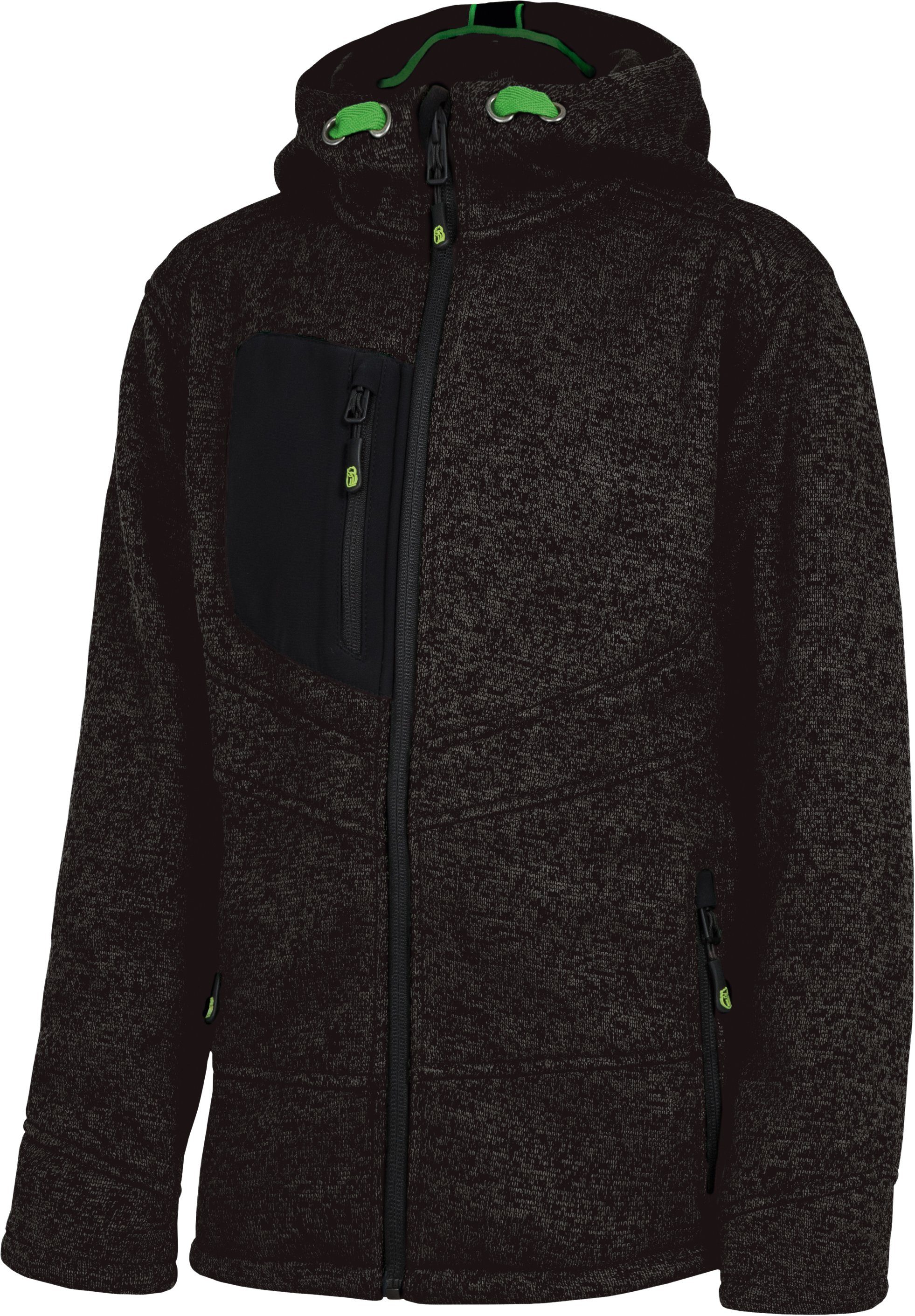 Leibwächter Arbeitshose Kinder Strickjacke schwarz Gr. 122/128 (1-tlg)