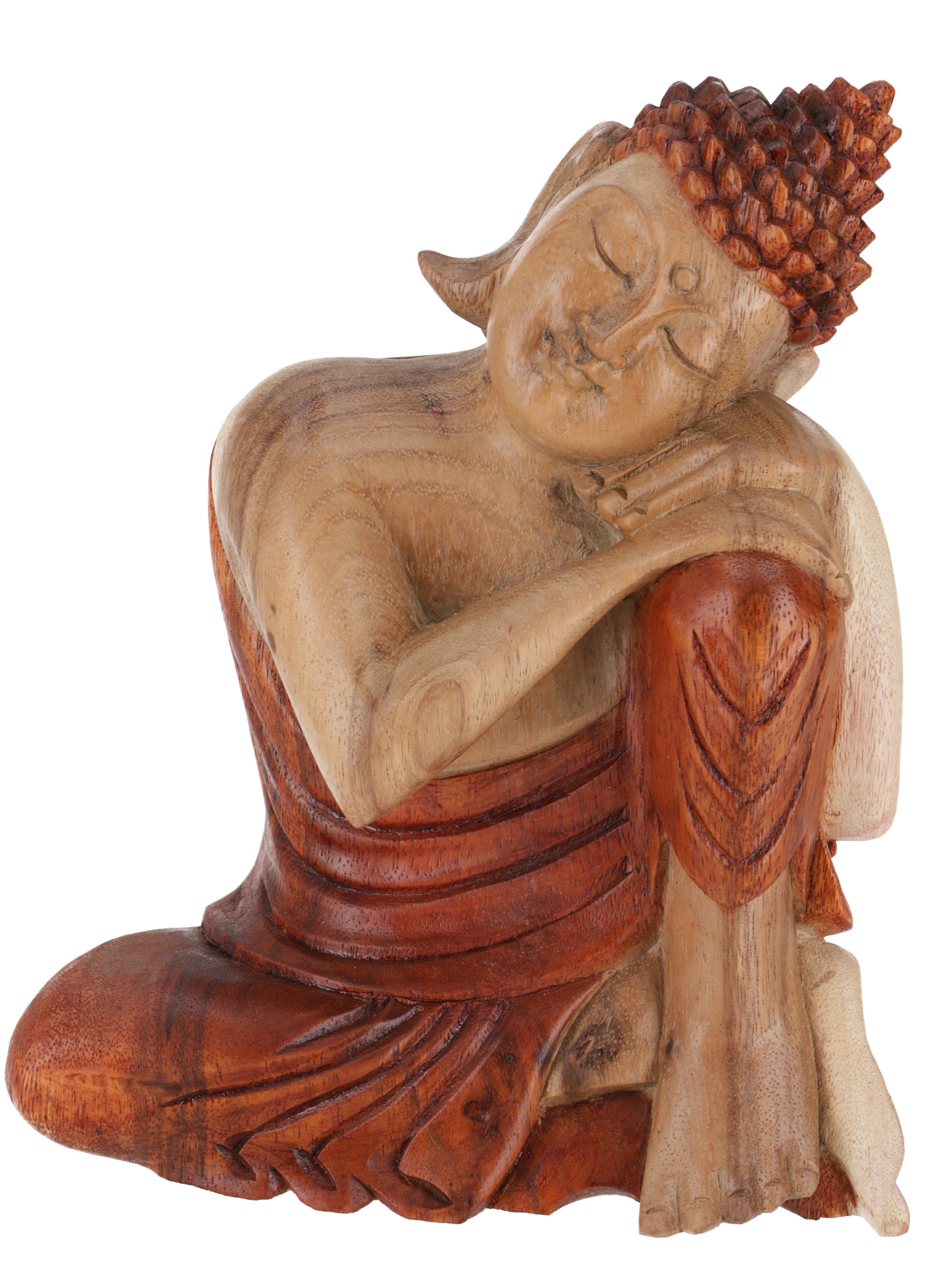 Statue,.. Sitzender Buddha Buddhafigur Holzbuddha, Buddha, Guru-Shop