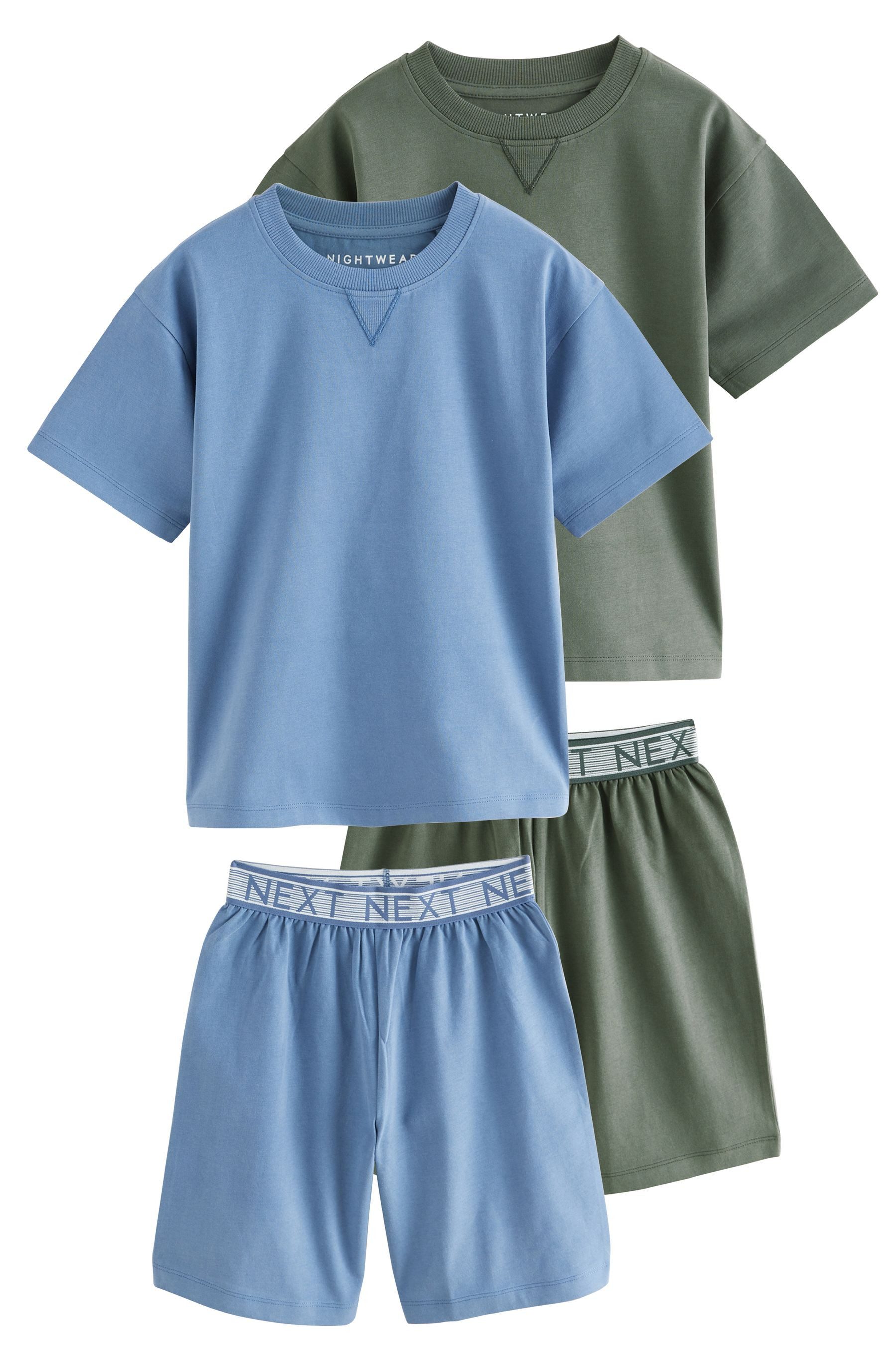 Pyjama 2er-Pack kurze Schlafanzüge aus 100 % Baumwolle