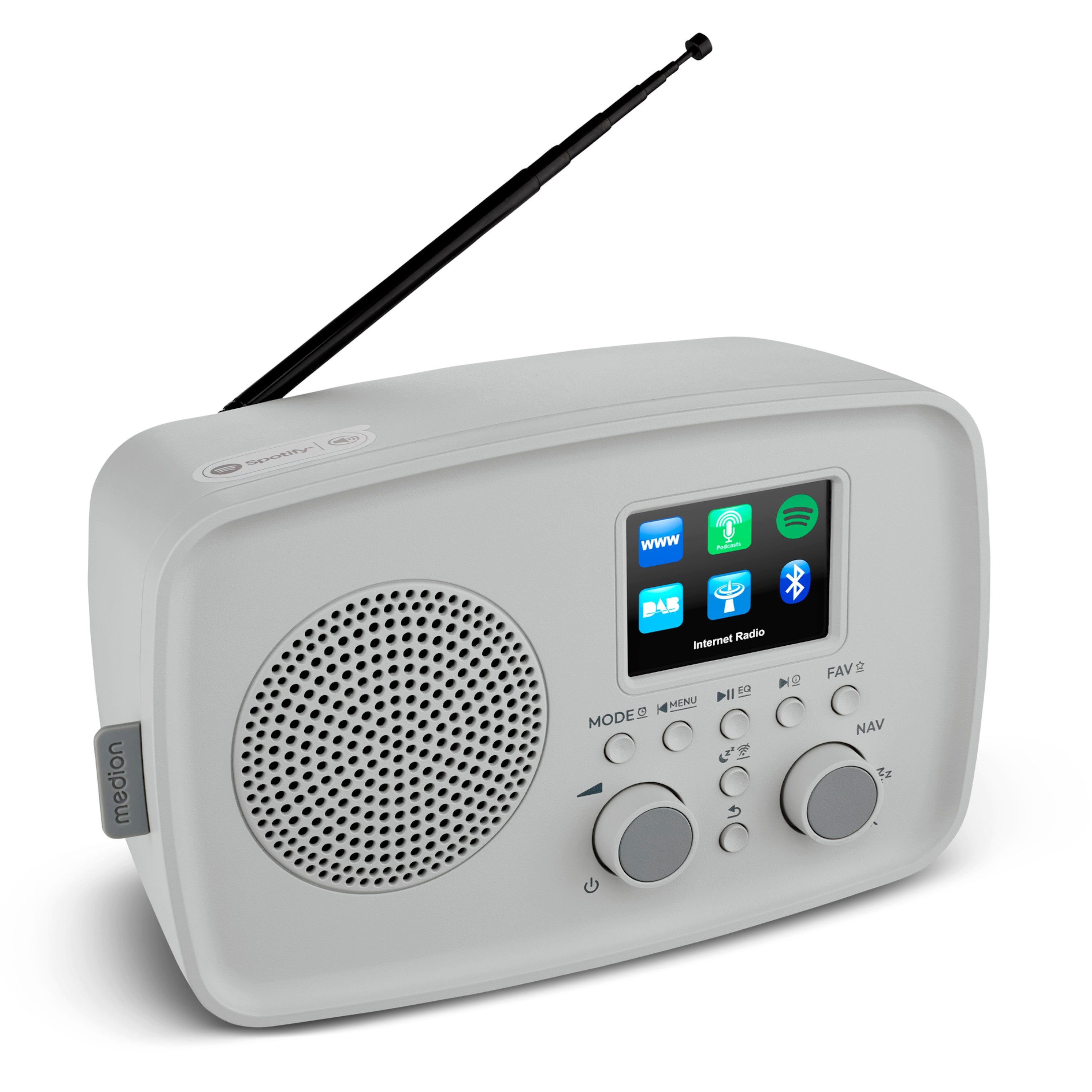 Medion® MEDION LIFE Internetradio IRE-1 (MD89318) Radio (DAB+/UKW-Empfang, Senderspeicher, 5 Watt (RMS)