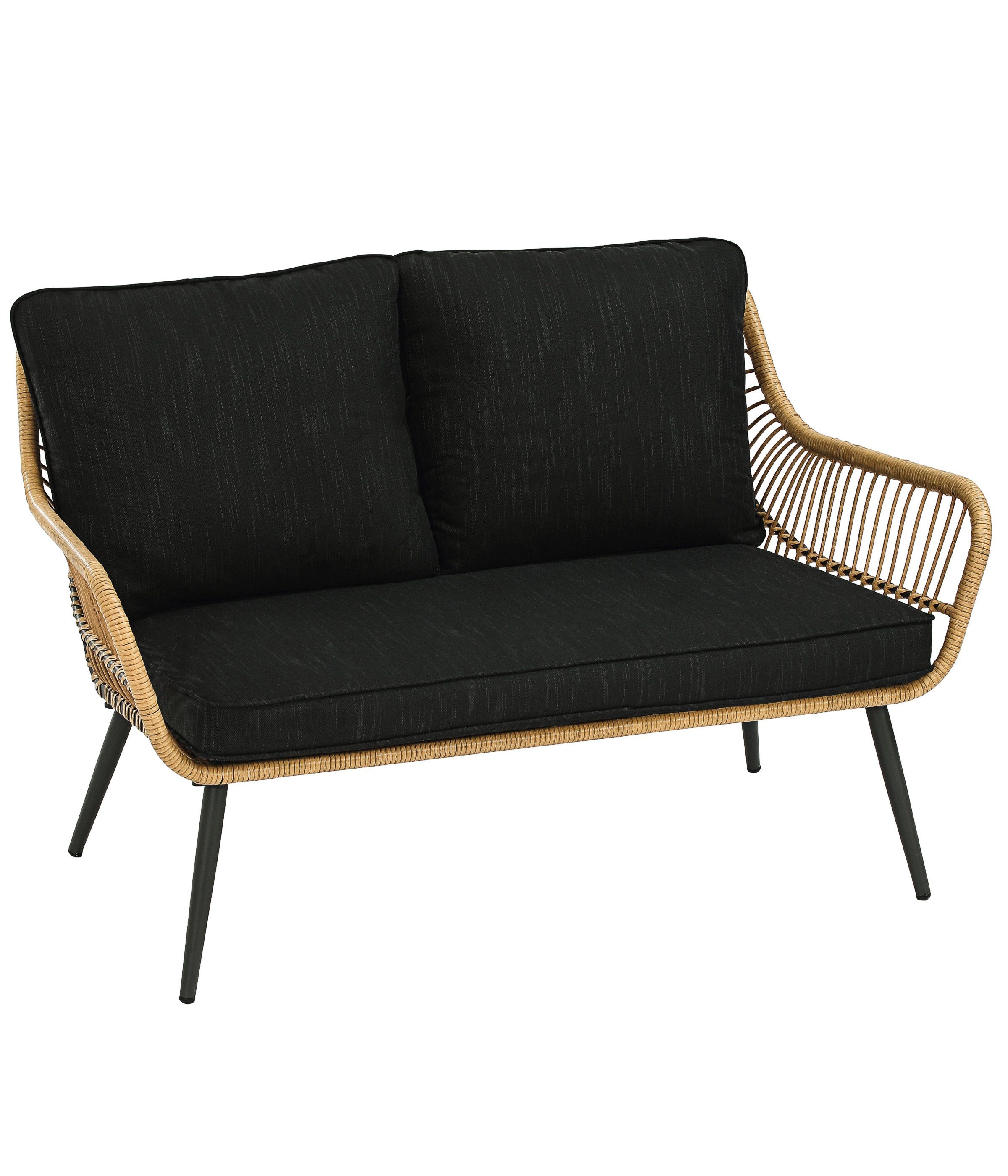 Dehner Gartenlounge-Set Lounge Venezia, 4-teilig, inkl. Polster, Sitzgruppe im Geflechtlook mit einem witterungsbeständigen Alu-Gestell