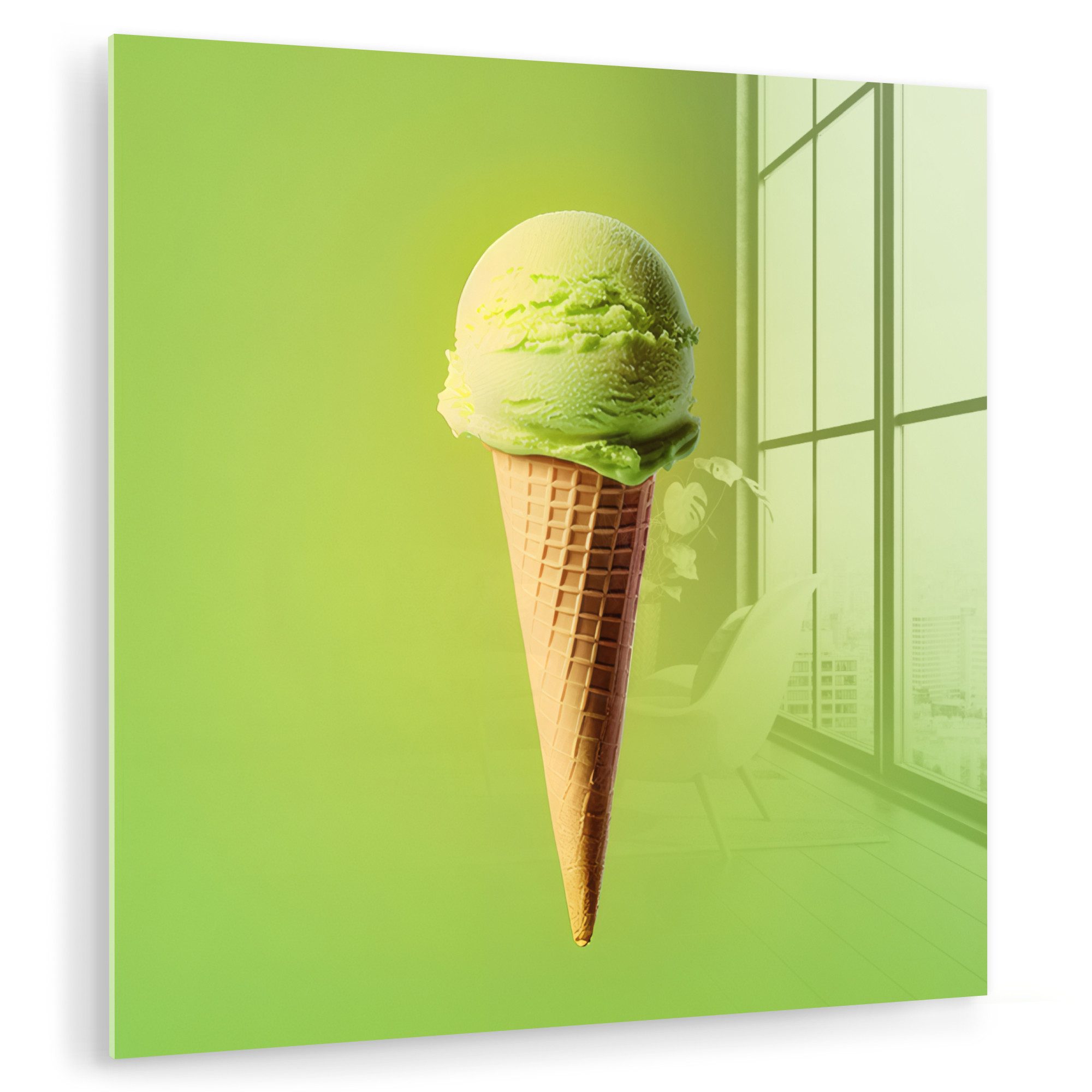 MuchoWow Acrylglasbild Horn - Schaufel Eiscreme günstig online kaufen