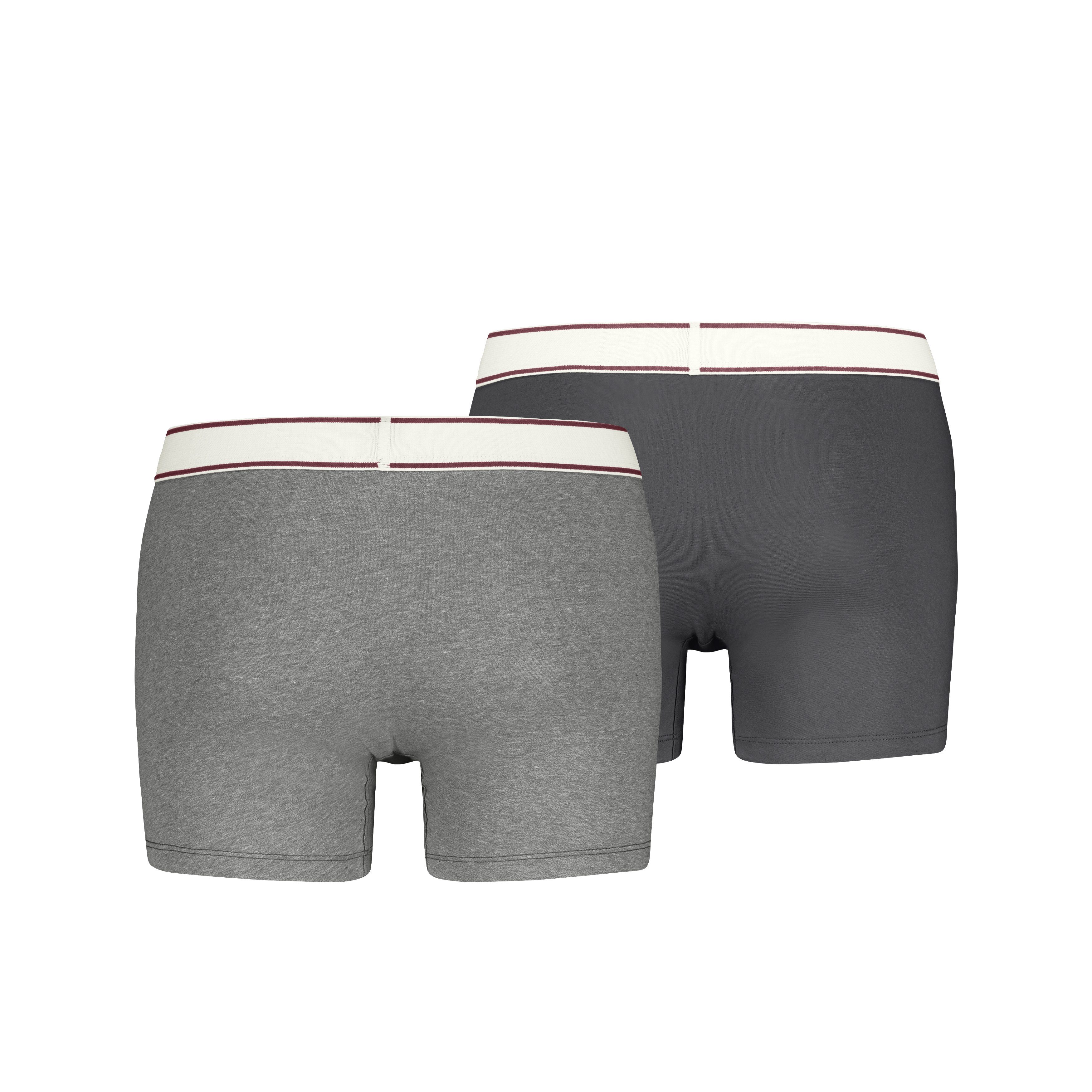Levi's® Boxer LEVIS MEN VNTG HTR BOXER BRIEF 2P (2er Pack) ohne Eingriff, uni, meliert, Logo-Bund, elastisch – Bild 2 von 2