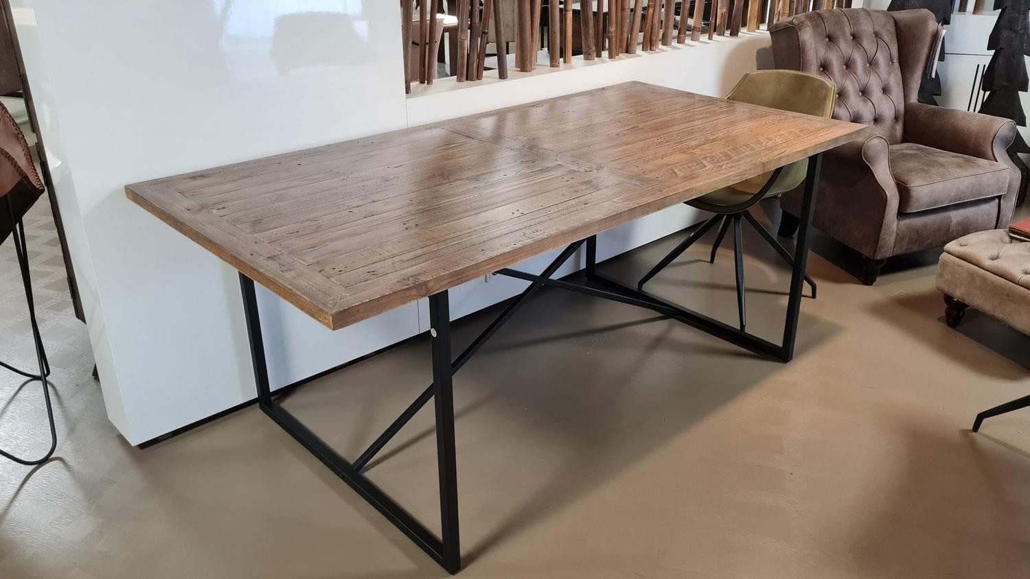 MCA living Esstisch Esstisch Baldwin Kiefernholz Vintage braun 200x100cm