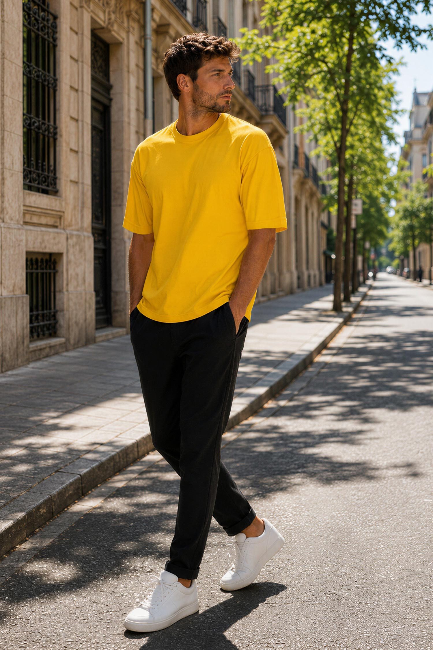 Reichstadt Oversize-Shirt Herren Relaxed Fit Kurzarmshirt 24RS058 in kräftigen Farben