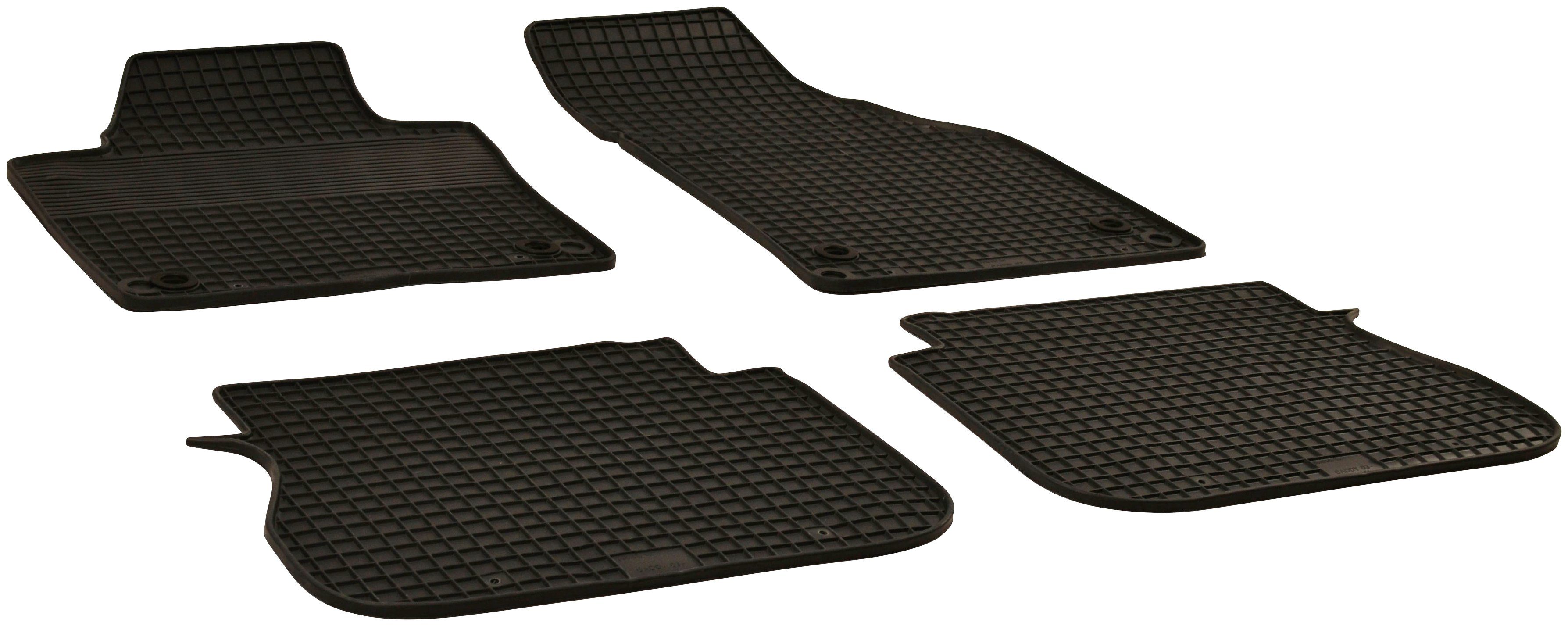 WALSER Passform-Fußmatten (4 St), für VW Caddy Kombi, für VW Caddy III 03/2004-05/2015, Caddy IV 05/2015-Heute | Automatten