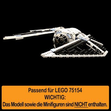 AREA17 Standfuß Acryl Display Stand für LEGO 75154 TIE Striker (verschiedene Winkel und Positionen einstellbar, zum selbst zusammenbauen), 100% Made in Germany