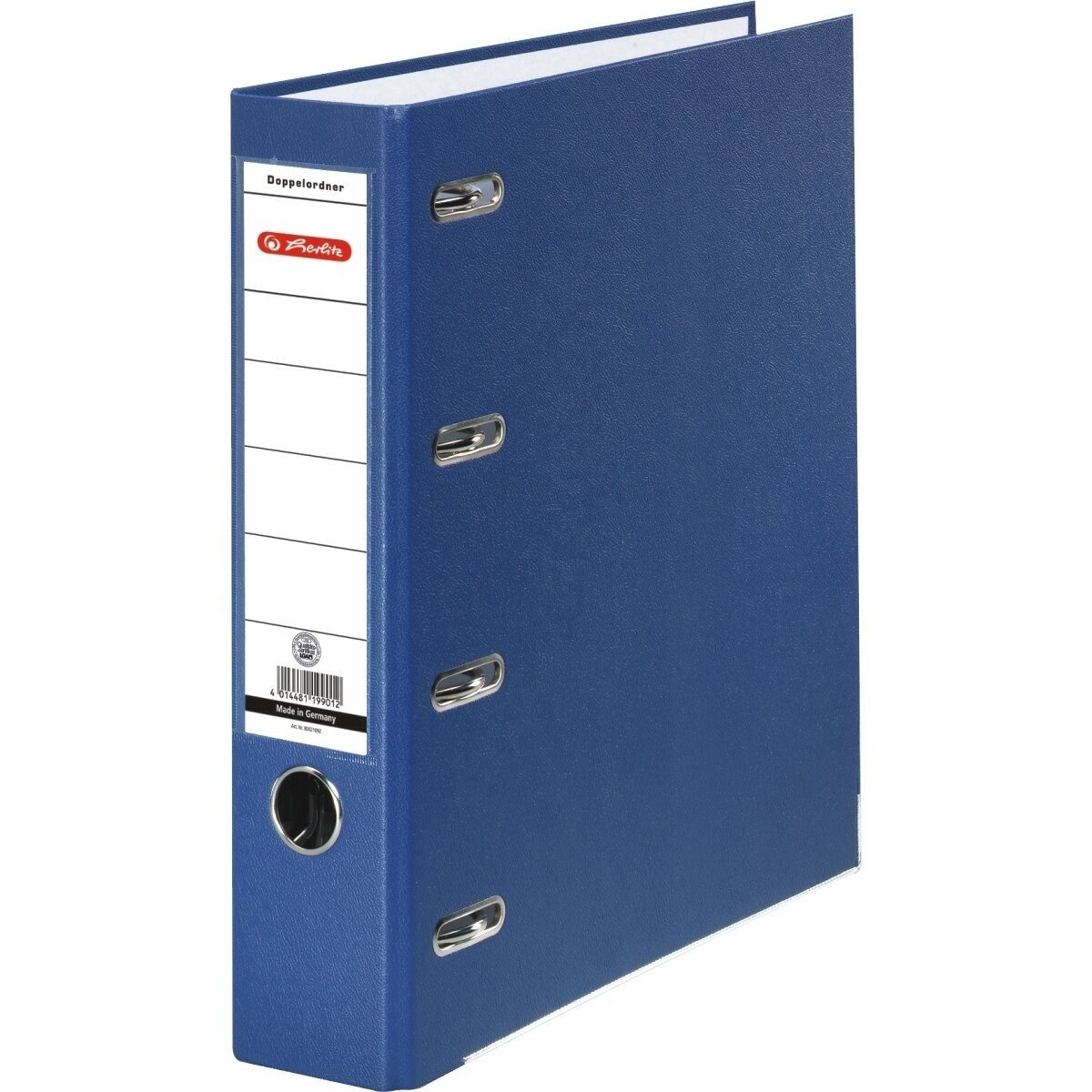 Herlitz Aktenordner Doppelordner A4 maX.file protect für 2xA5 quer 70mm Rücken PP blau