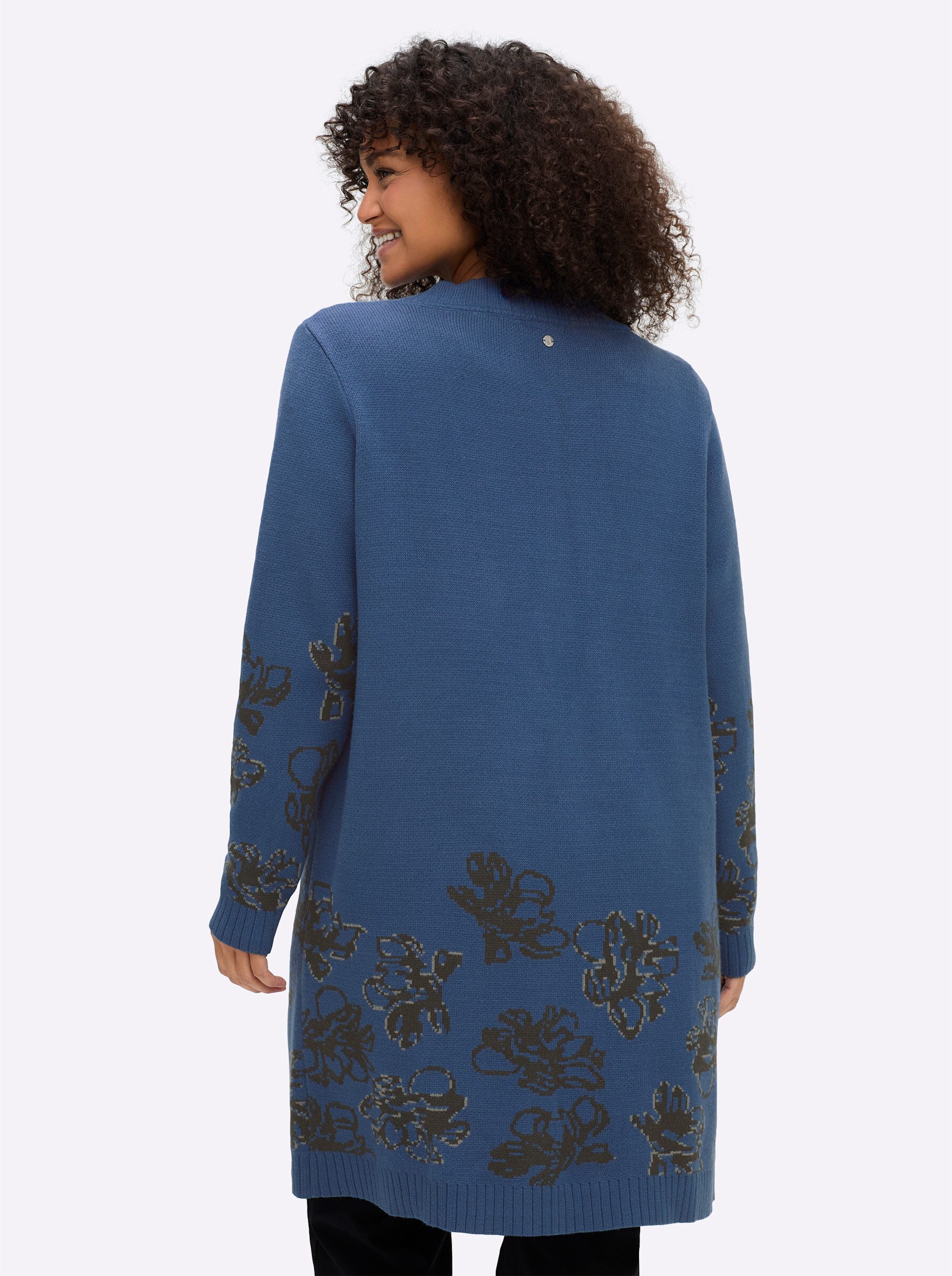 Sheego Strickjacke Strickjacke Langarm Jacquard günstig online kaufen