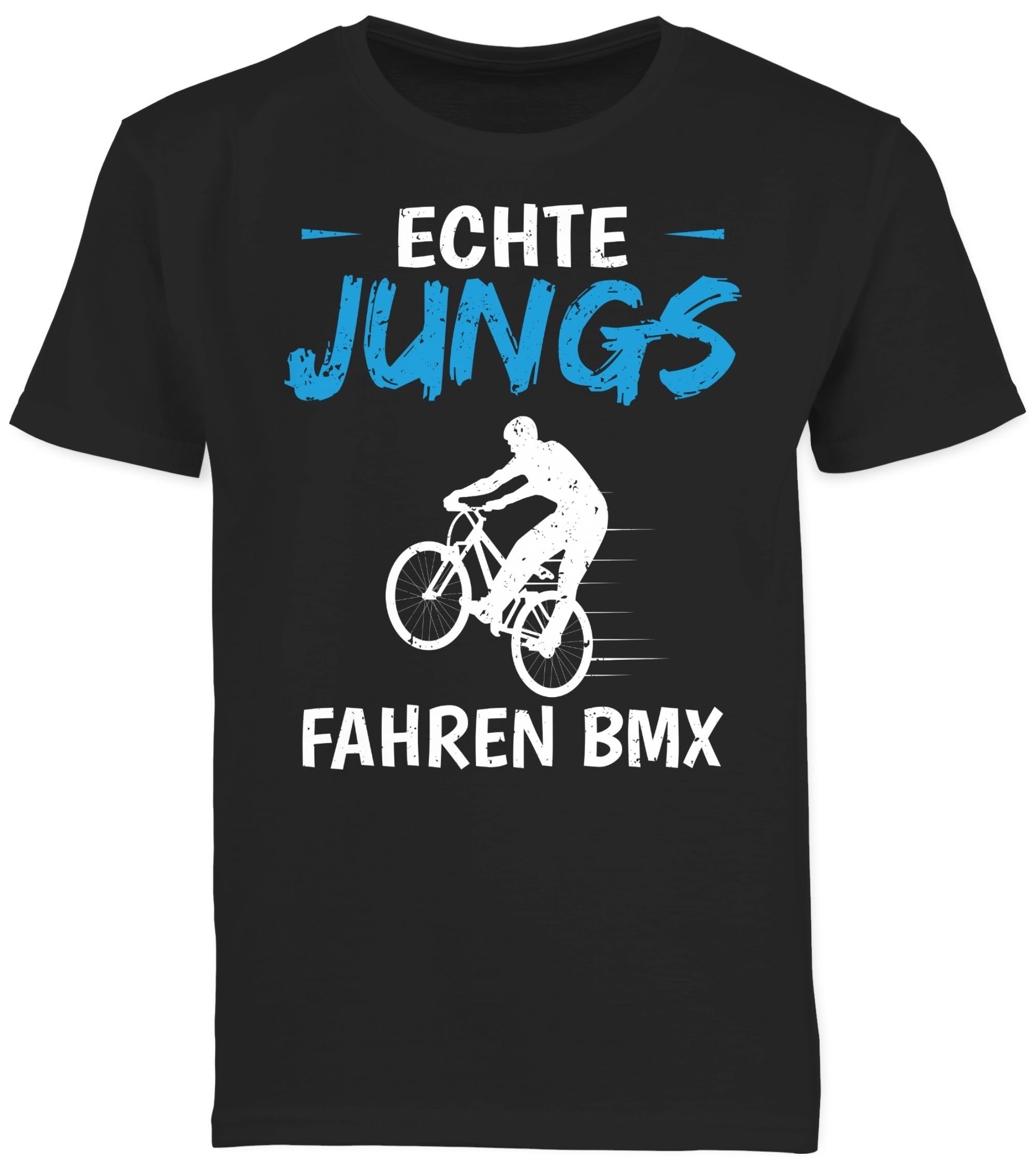 Kleidung Kinder fahren Sport Jungs BMX Shirtracer T-Shirt 1 Echte Schwarz