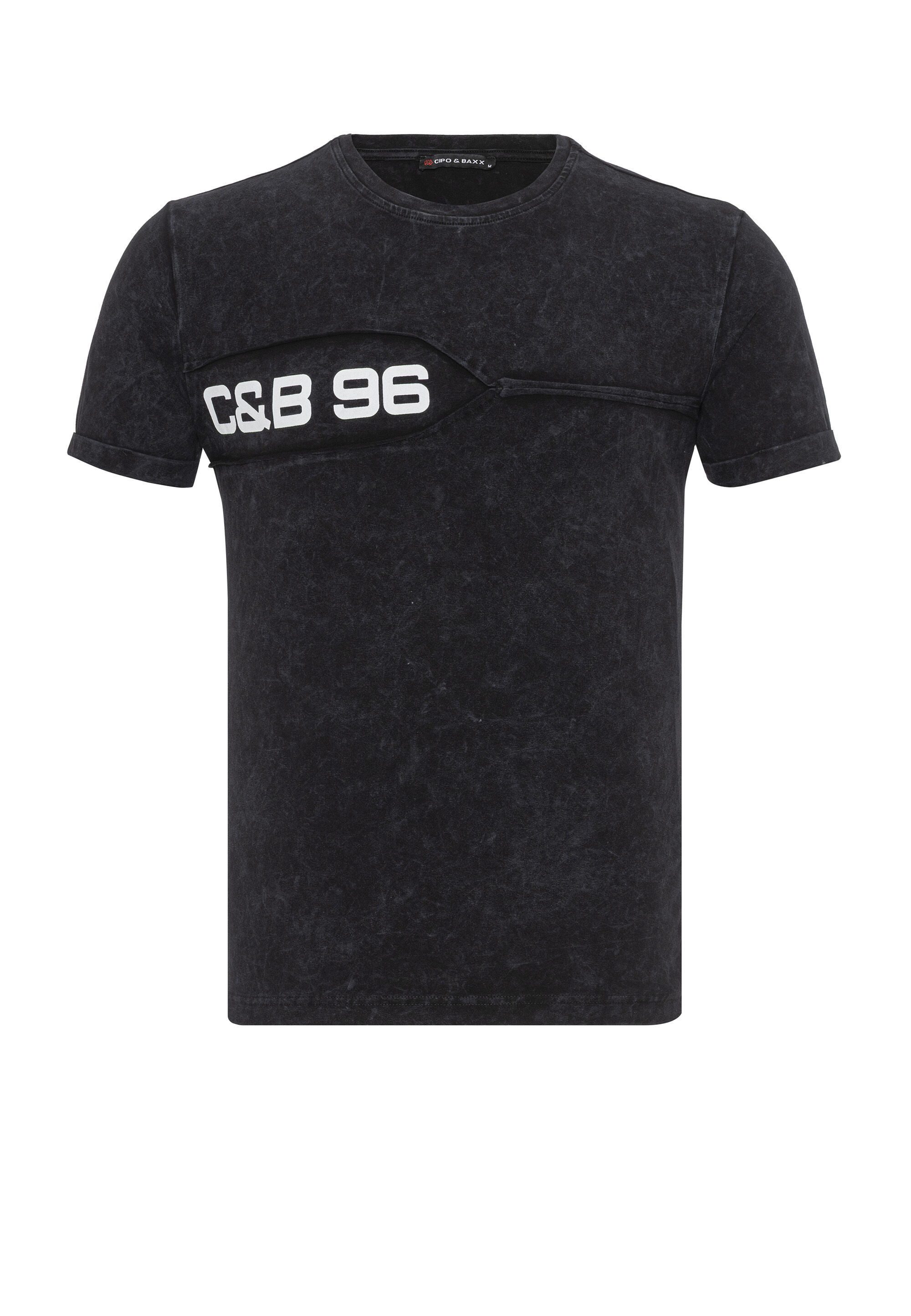 Cipo & Baxx T-Shirt CT805 auffälligen Logo-Print