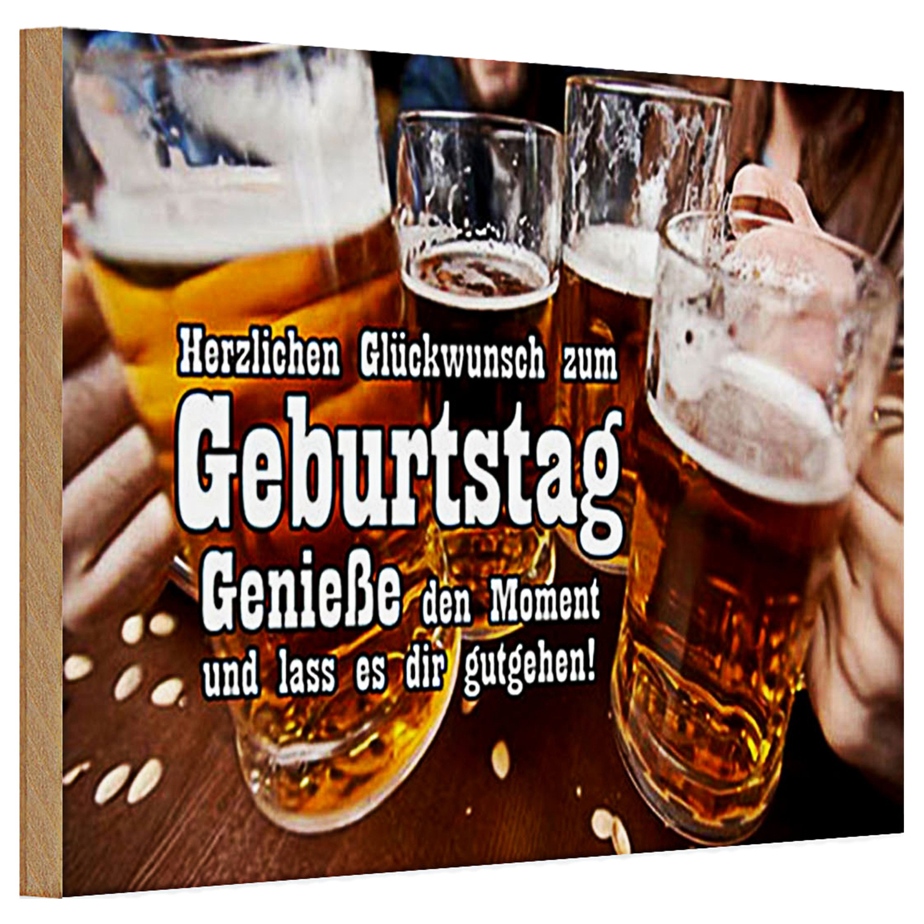 Roomando Holzbild Holzschild Spruch 30x20cm Glückwunsch günstig online kaufen