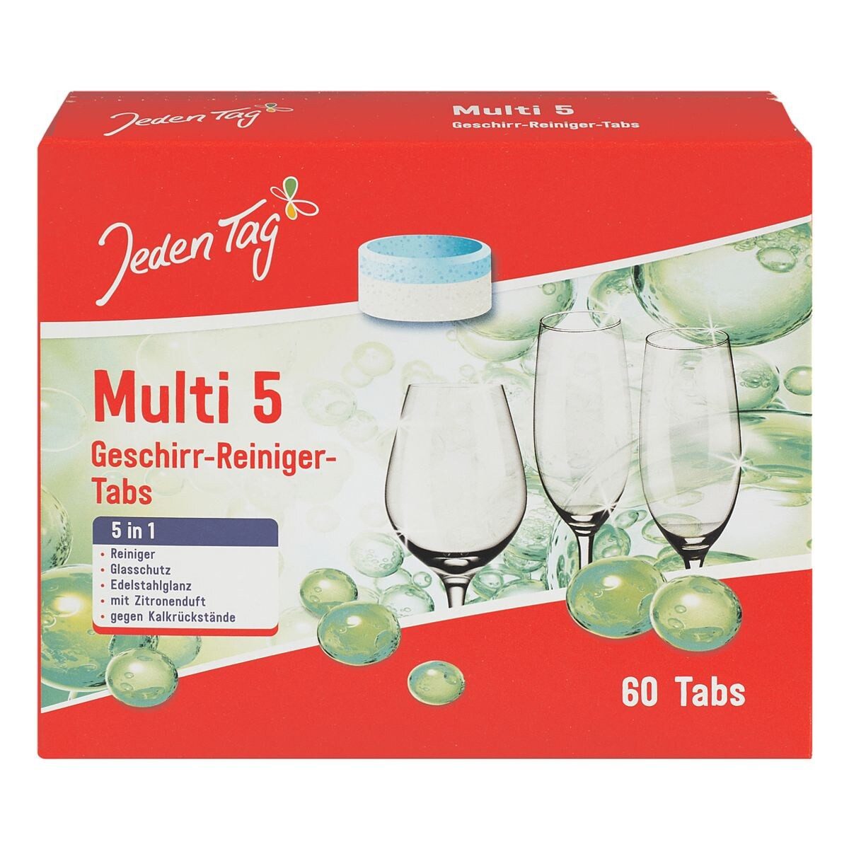 Jeden Tag Multi 5 Spülmaschinentabs (60 Tabs)