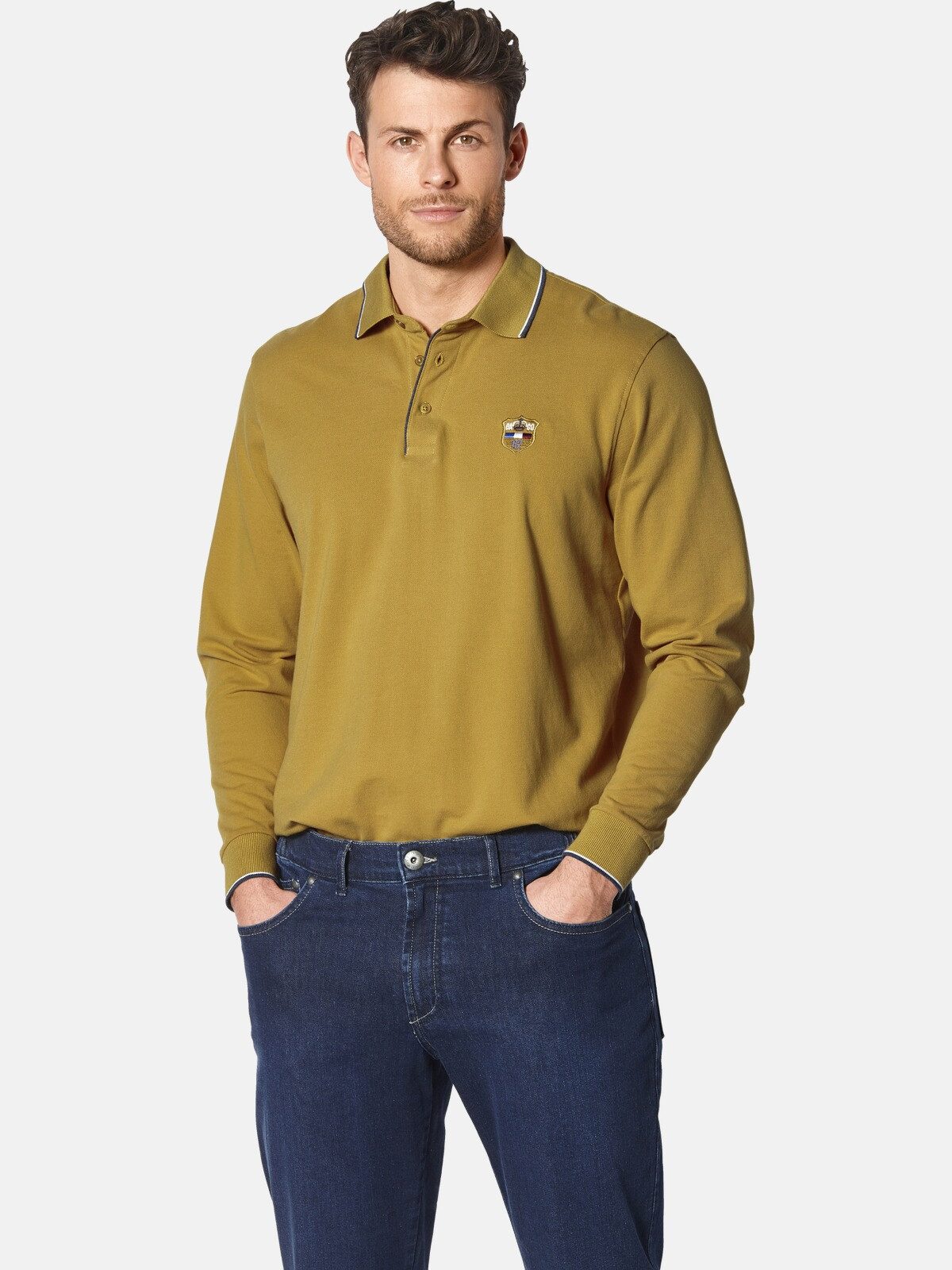 Babista Langarm-Poloshirt MILANVETZO hochwertige Piqué-Baumwolle günstig online kaufen
