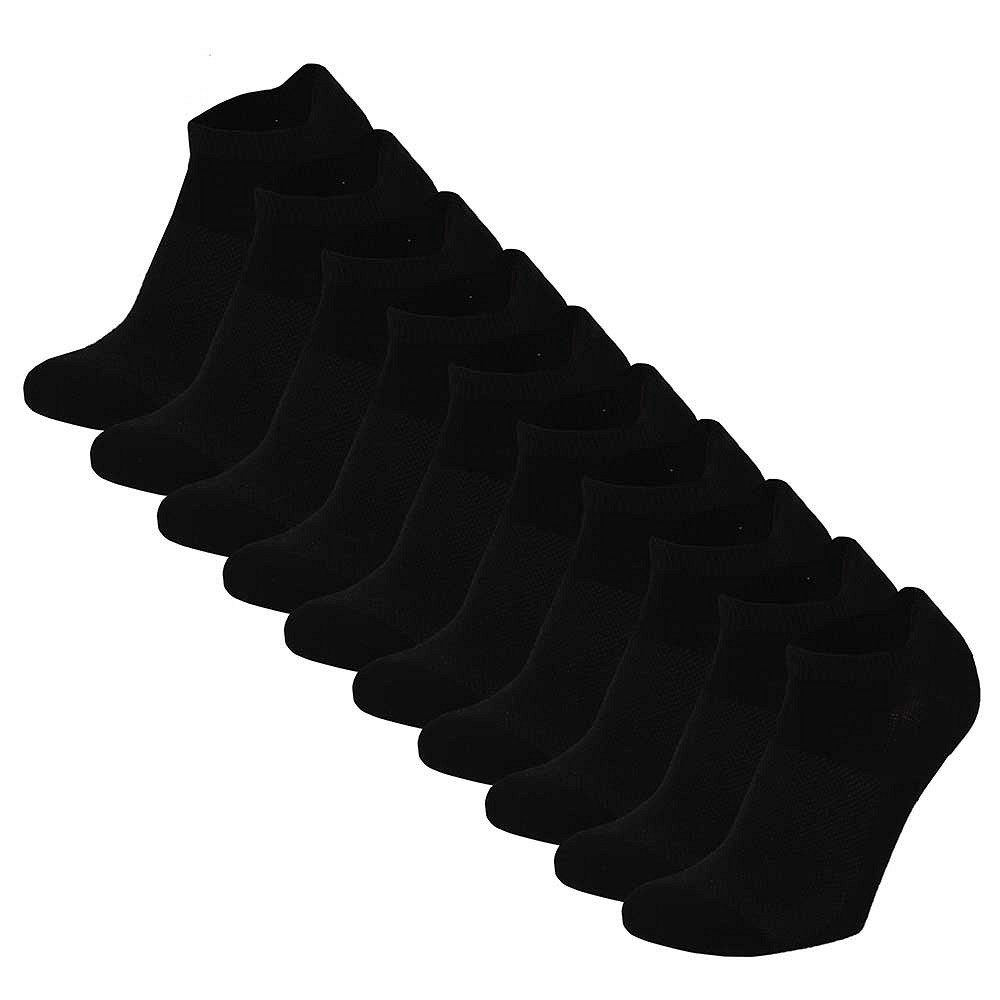 TippTexx 24 Füßlinge 10 Paar Unisex Footies unsichtbare Sneaker-Socken ANTILOCH-Garantie (10 Paar)