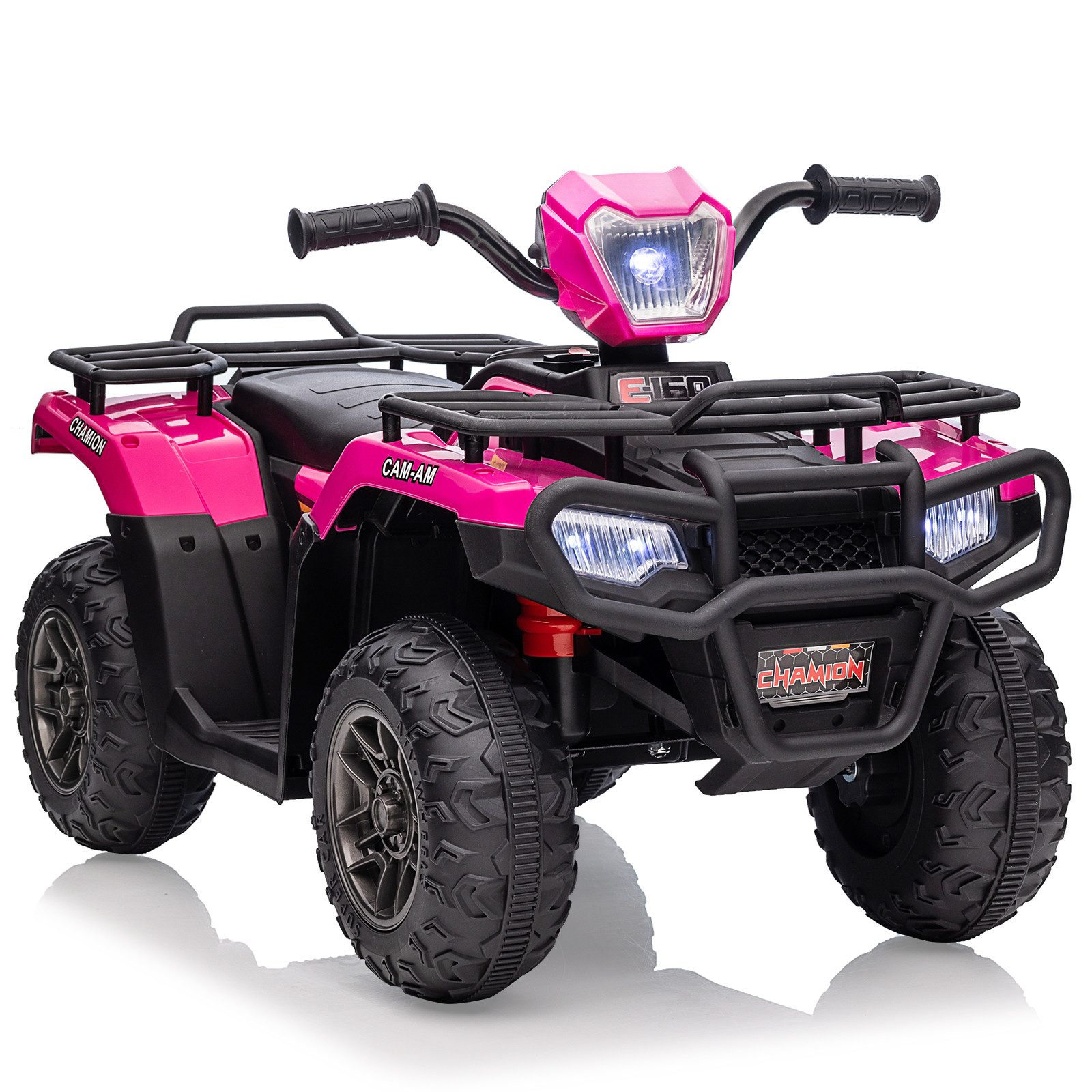 GarveeMore Elektro-Kinderquad 12V Elektro-Quad für Kinder – LED-Beleuchtung, USB-Musikwiedergabe