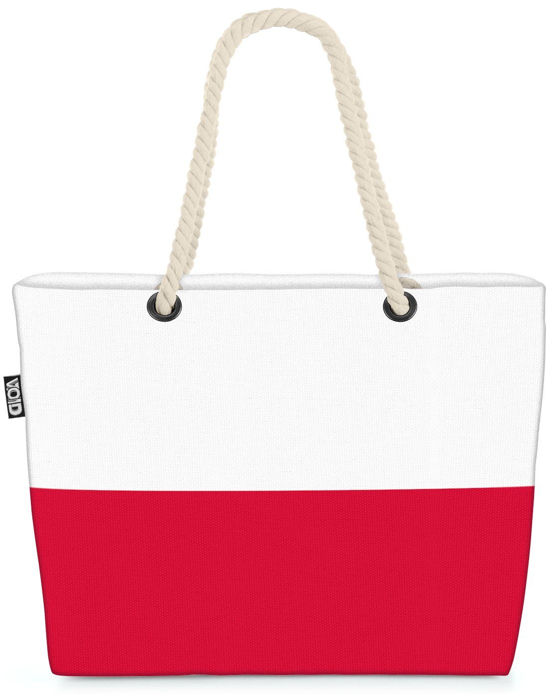 VOID Strandtasche (1-tlg), Polen Flagge EM WM Länderflagge Fahne
