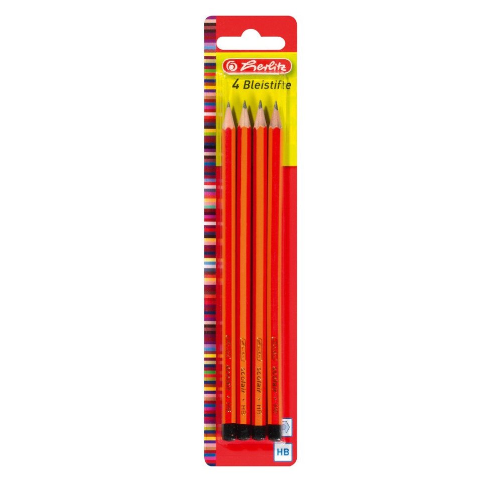 Thumbnail - Herlitz Bleistift 4 Herlitz Bleistifte "Scolair" / Härtegrad: HB