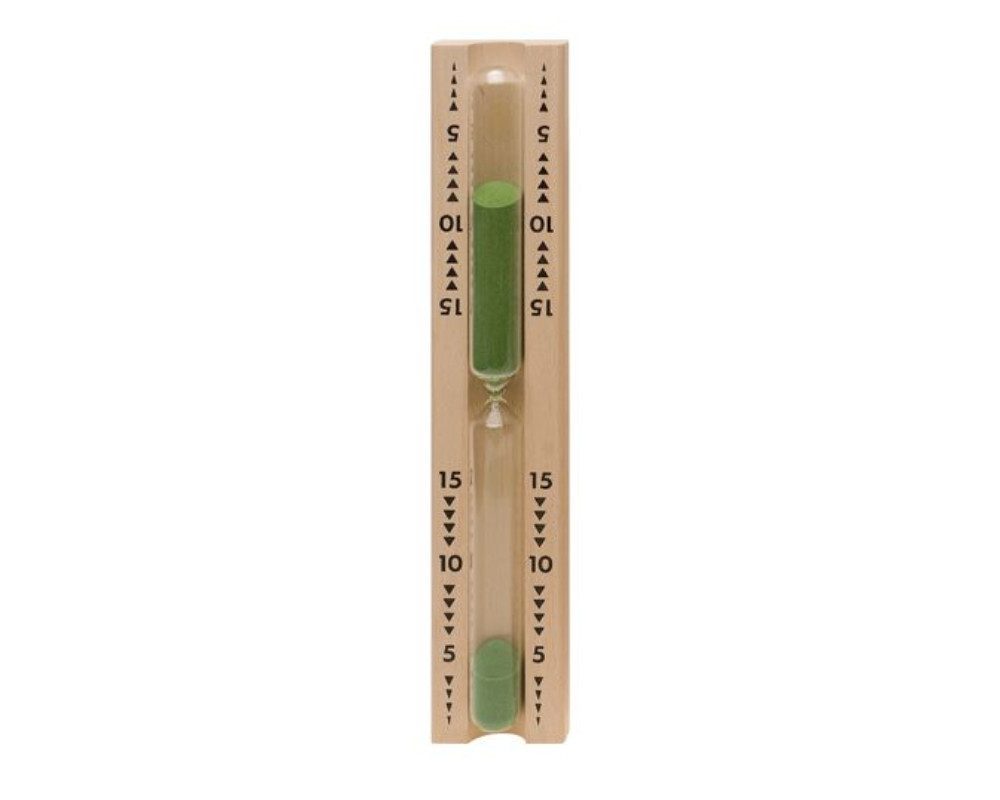 Finnsa® GmbH Infrarot-Thermometer Sauna-Sanduhr Special, 15 Min - Sandfarbe: grün