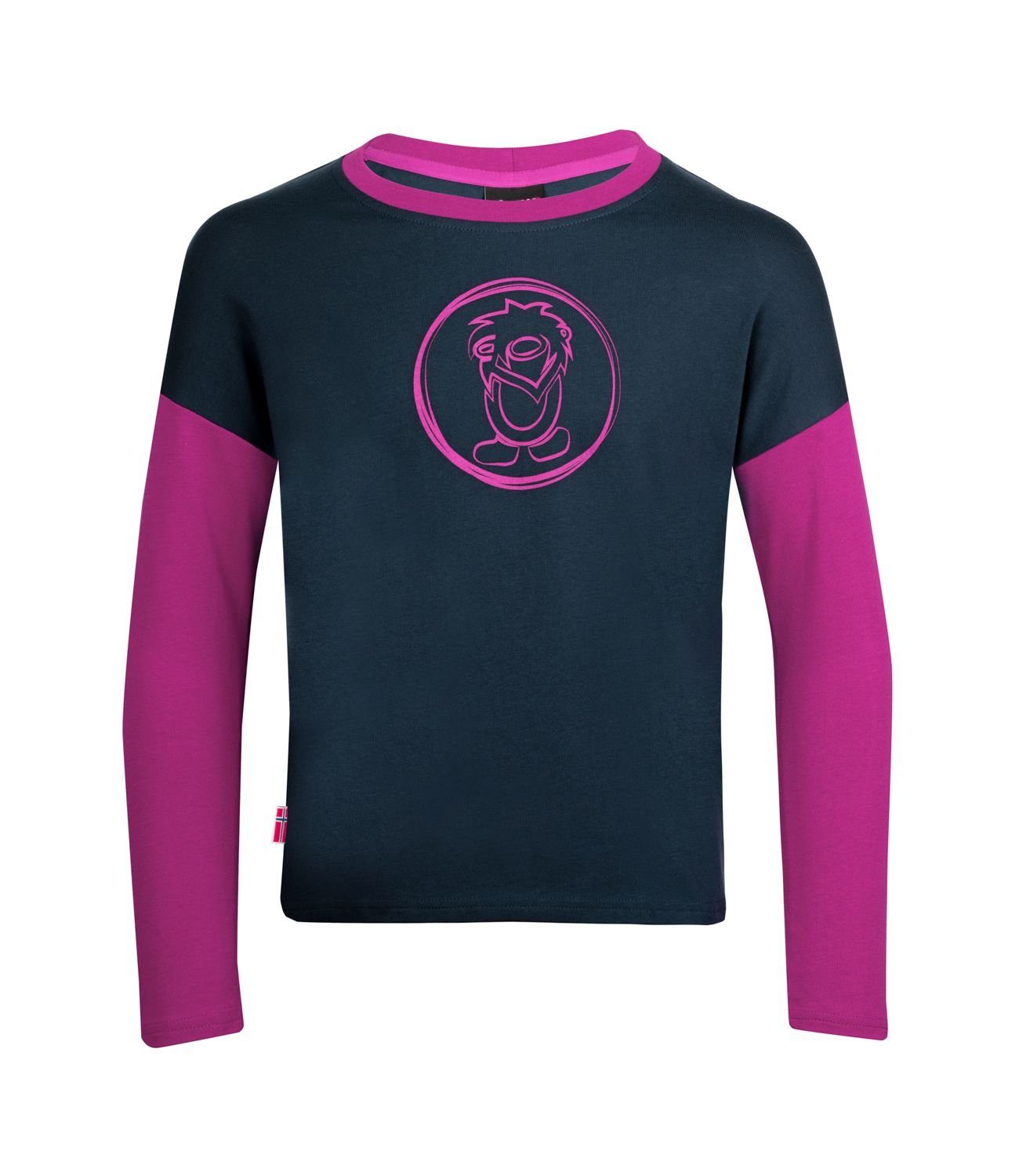 TROLLKIDS Longsleeve Preikestolen 100% Bio-Baumwolle Marineblau/Beere | Shirts