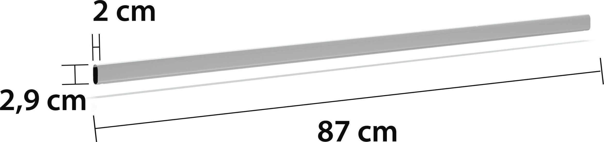 rauch Kleiderstange Zubehör Rauch-Schränke Garderobe Kleiderschrank Elementbreite 45-100 (inklusive Befestigungselemente), Breiten 43/48/65/78/88/98 cm, viel St – Bild 3 von 3