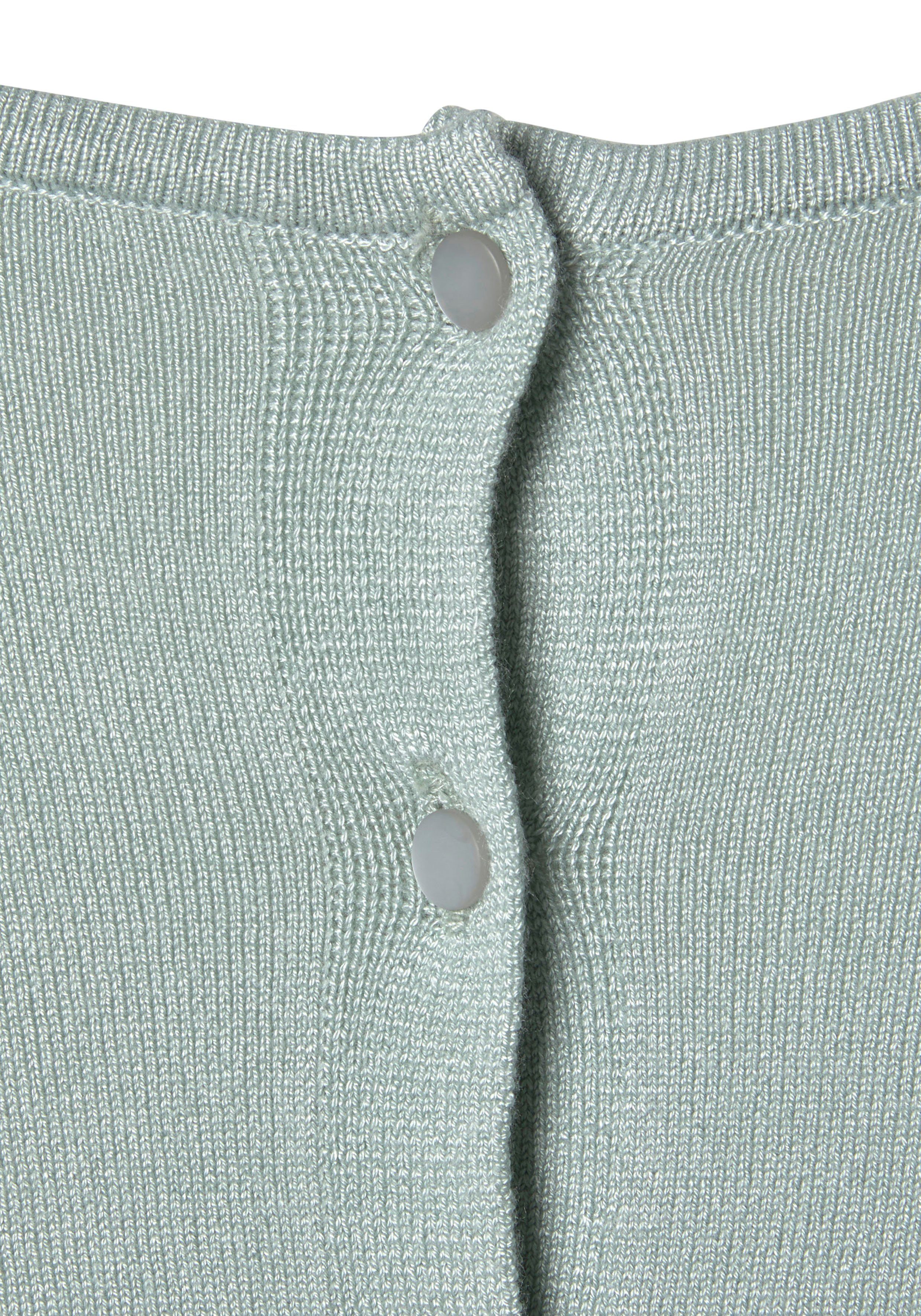 Vivance Kurzarmpullover mit Knopfleiste, beidseitig tragbar, hellgrün Feinstrickqualität 3/4-Pullover