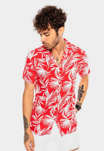 RedBridge Kurzarmhemd Liverpool mit trendigem Allover-Print
