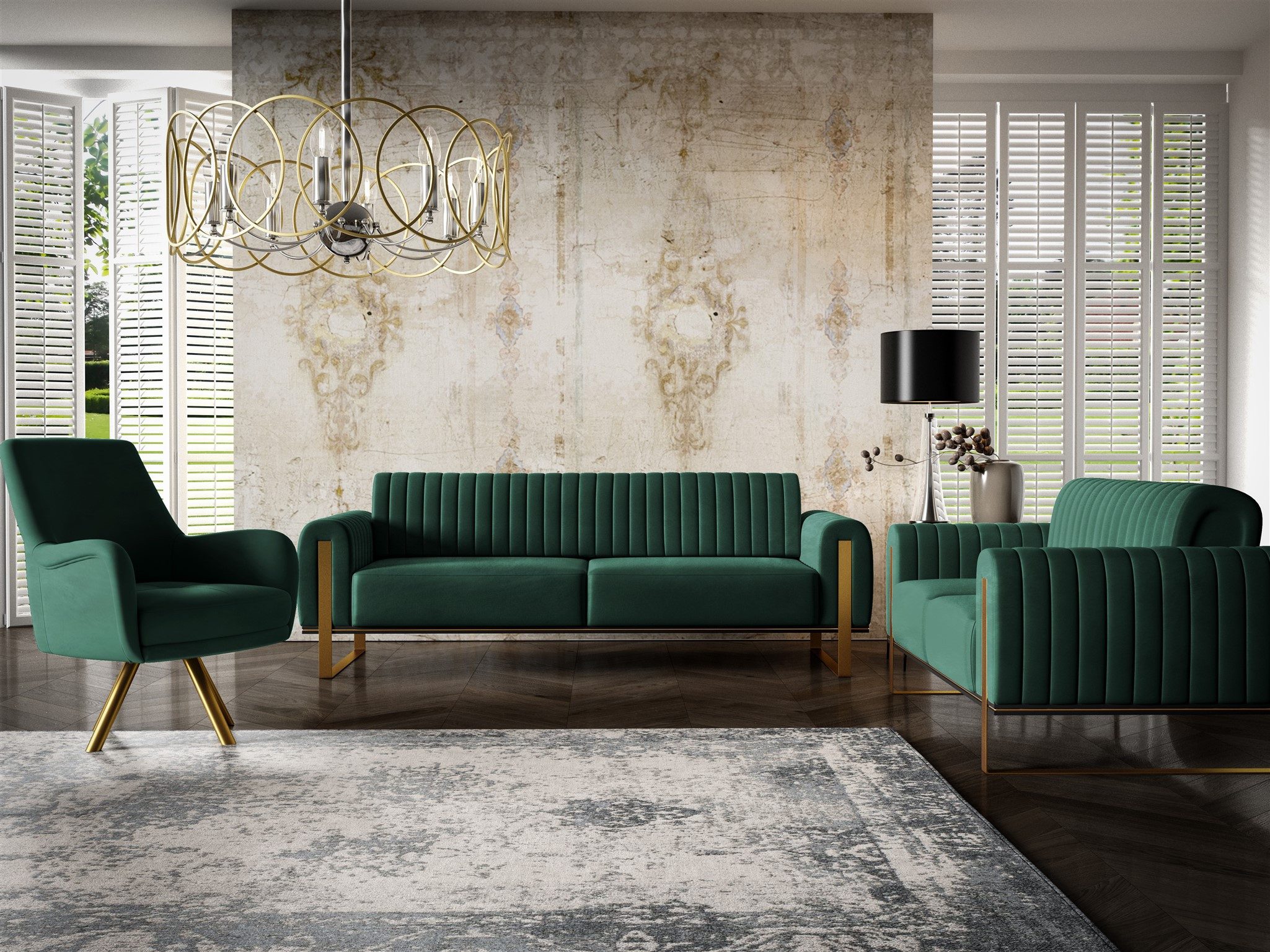 Fun Möbel Polstergarnitur Sofaset Designersofas VALERIE günstig online kaufen