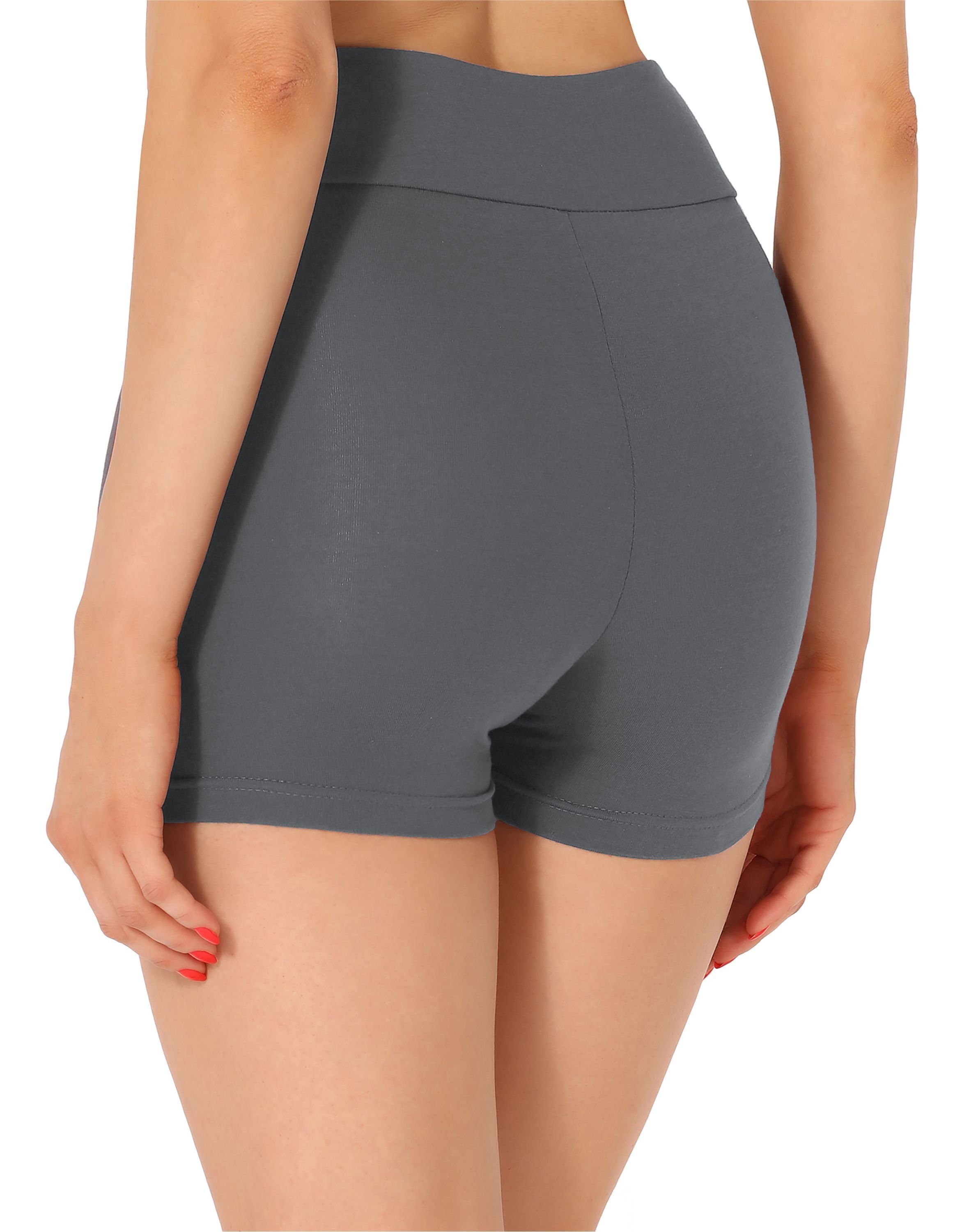 kurze Radlerhose (1-tlg) elastischer Hose Boxershorts Unterhose Grau Merry Style Bund Shorts Damen MS10-359 Leggings