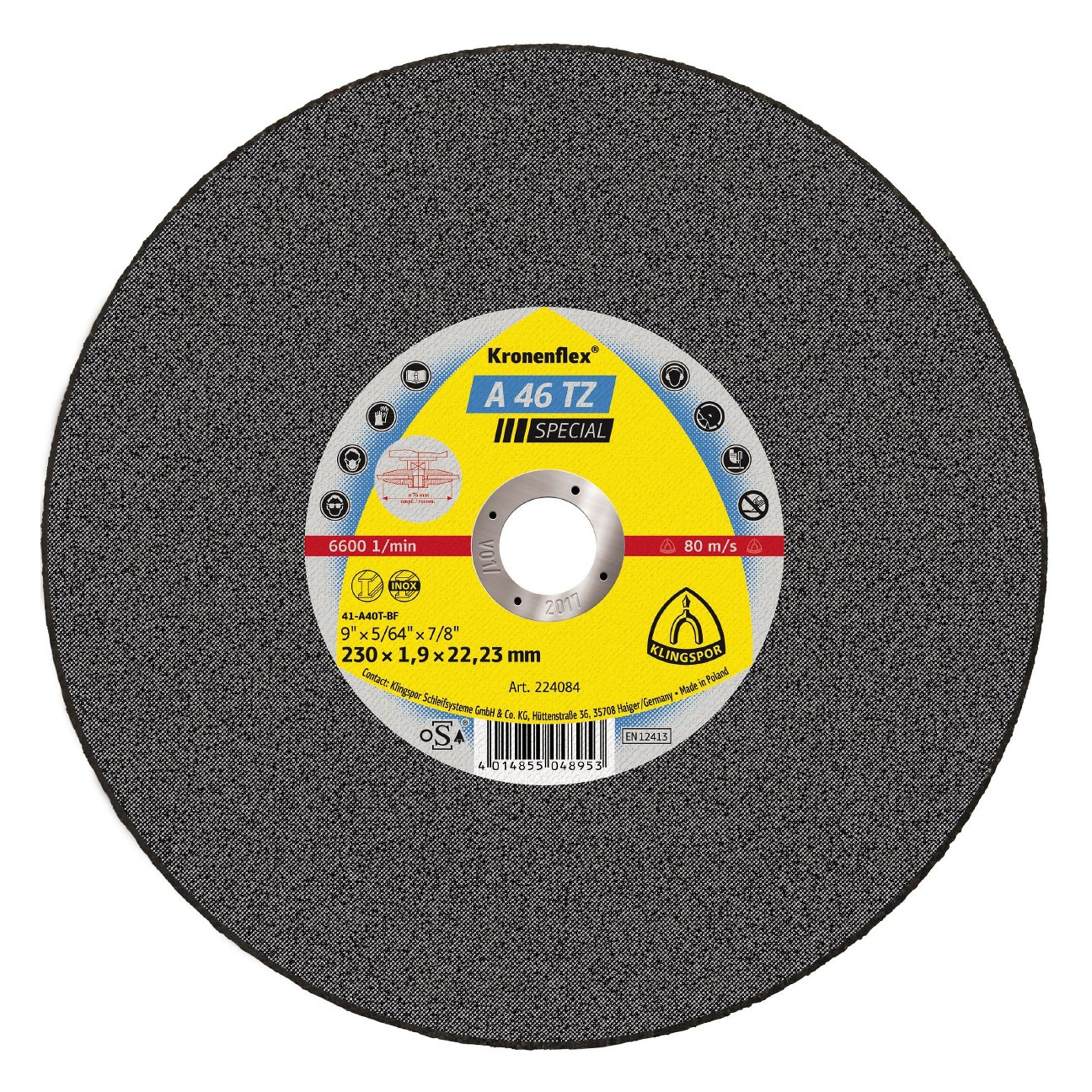 Klingspor Trennscheibe, Ø 230 mm, A46TZ 230 x 1,9 mm gerade