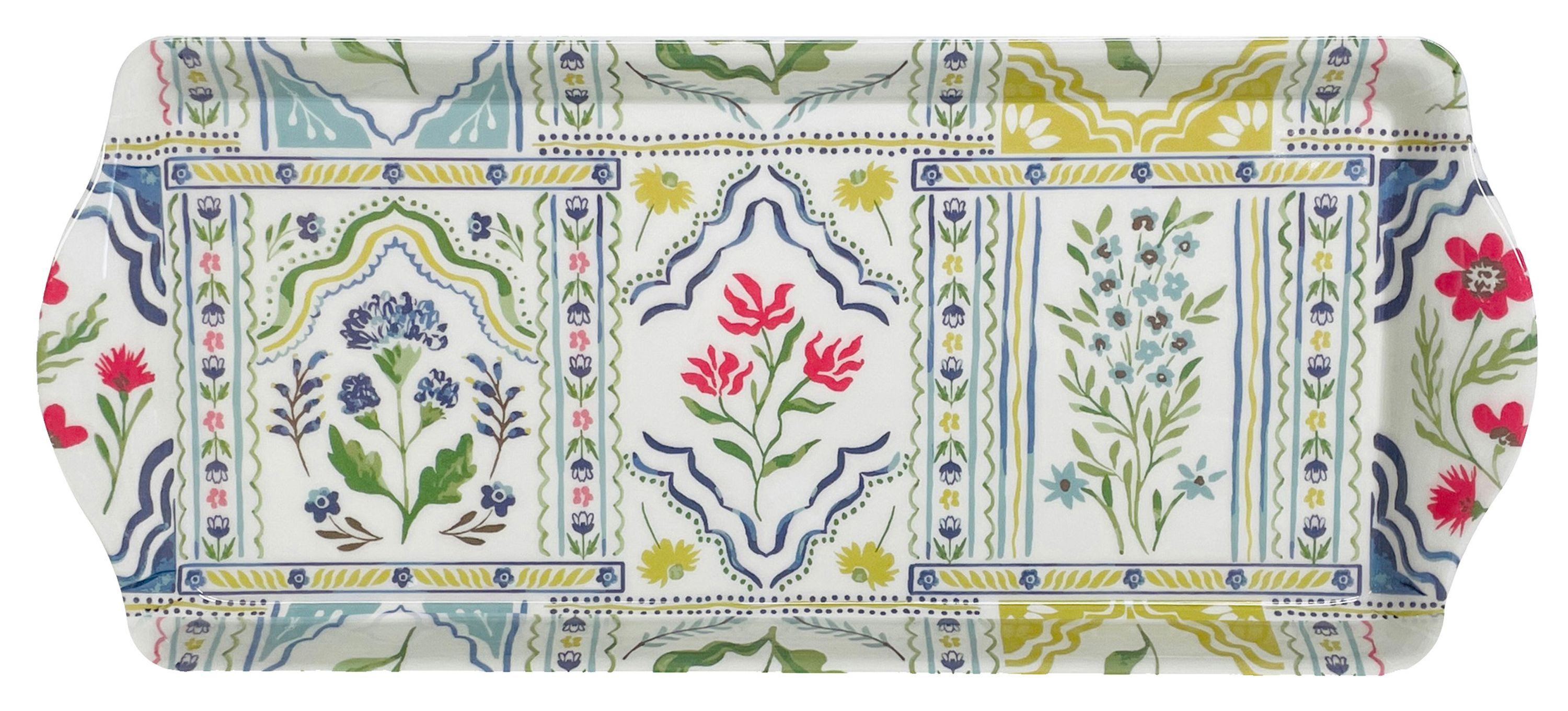 Ulster Weavers Tablett Boho Floral, Melamin, (1-tlg., 1-teilig), langes Serviertablett Küchentablett 39x17x2,5cm aus Melamin