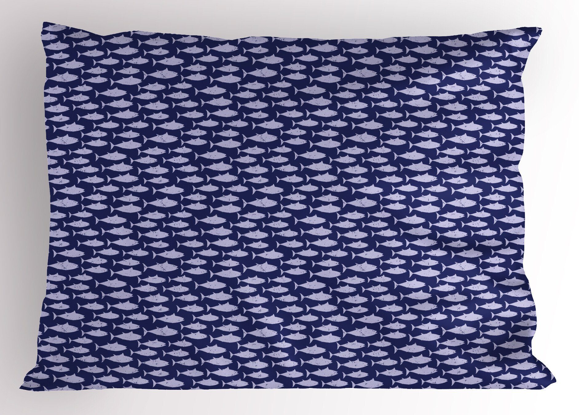 Kissenbezüge Standard Monotone Stück), (1 Kopfkissenbezug, Wasser blau Size Fisch-Muster Dekorativer Gedruckter Abakuhaus