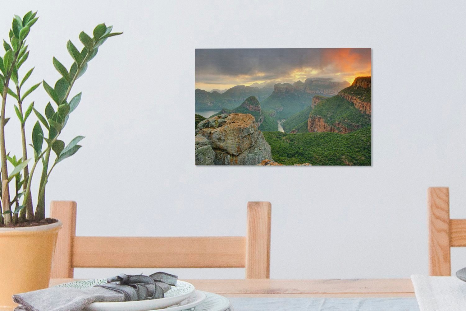 Südafrika, Sonnenaufgang St), dem Aufhängefertig, Leinwandbild über OneMillionCanvasses® cm Leinwandbilder, Wandbild Naturphänomen Wanddeko, in besonderen 30x20 (1