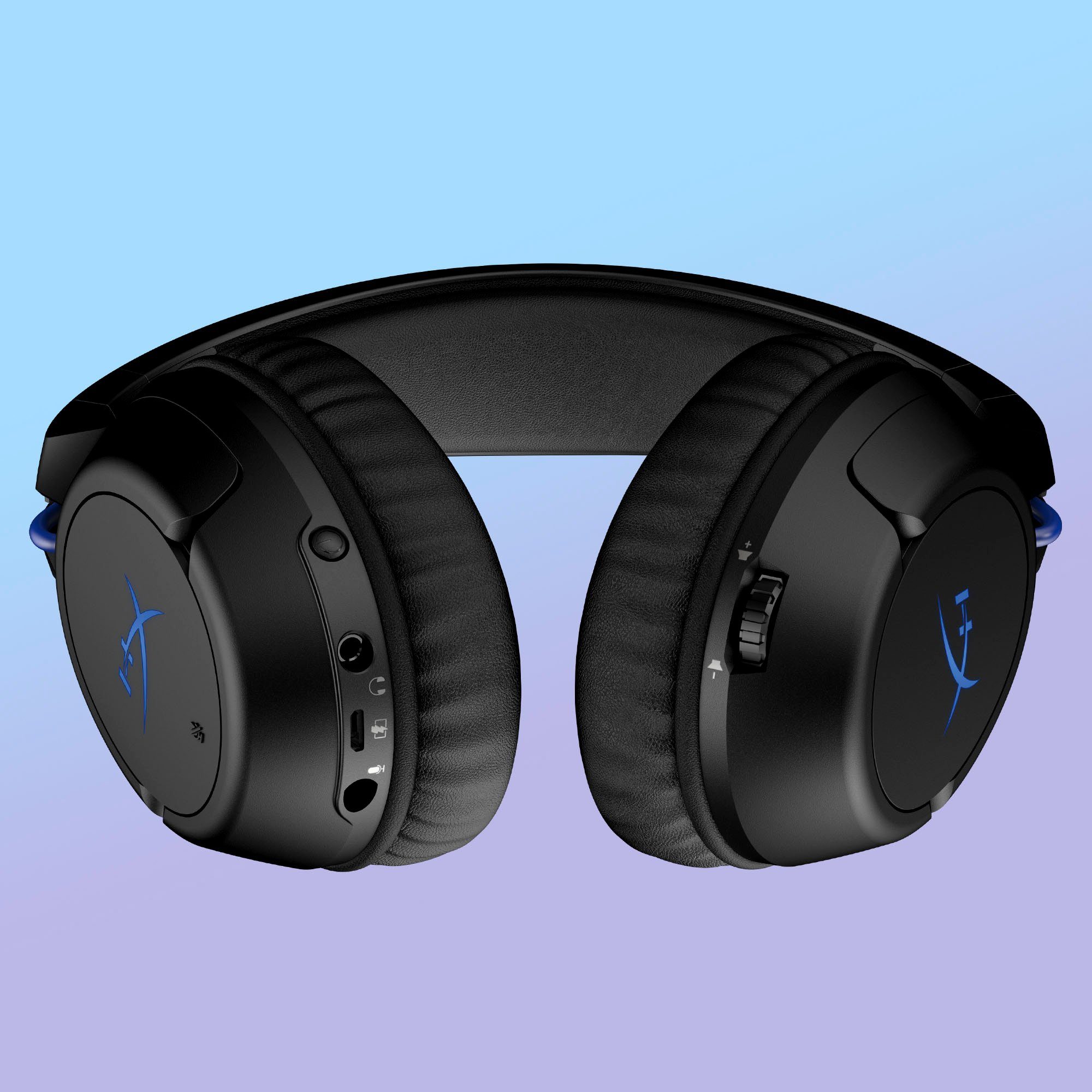 HyperX Cloud Black/Blue Wireless abnehmbar, (Mikrofon Wireless) für Gaming-Headset Flight Rauschunterdrückung, PlayStation