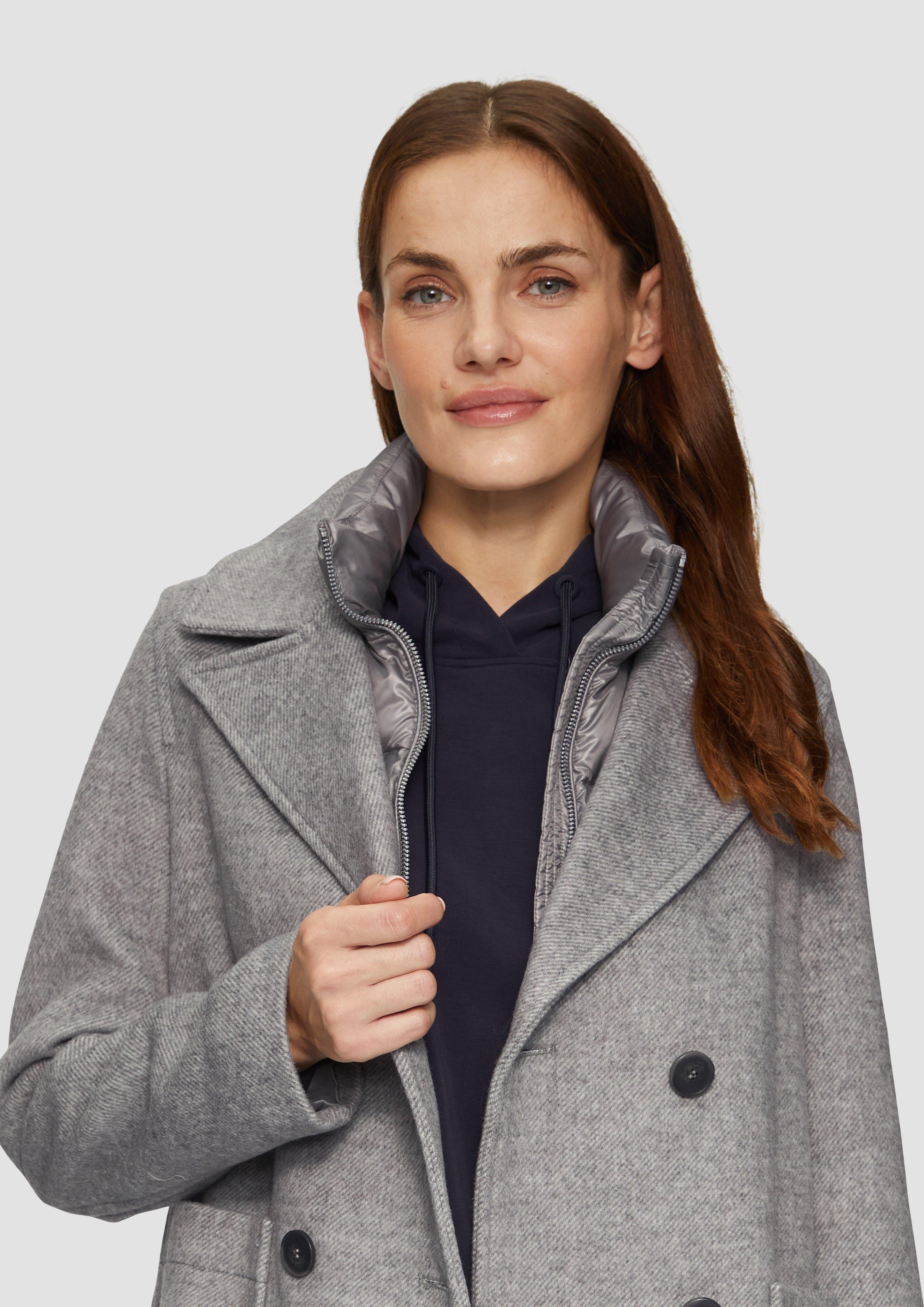 s.Oliver Funktionsjacke Caban im Materialmix mit günstig online kaufen