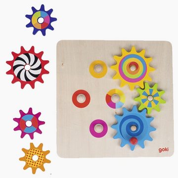 goki Lernspielzeug Zahnradspiel nach Art Montessori, So kreativ, verspielt muss Lernen sein.
